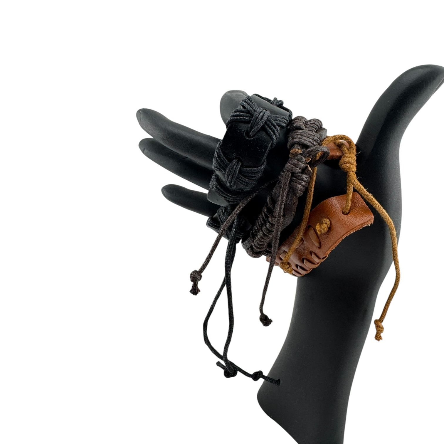 Other Rebel Triad: Triple Leather Cuffs for Unapologetic Edge Size ONE SIZE - 2 Thumbnail
