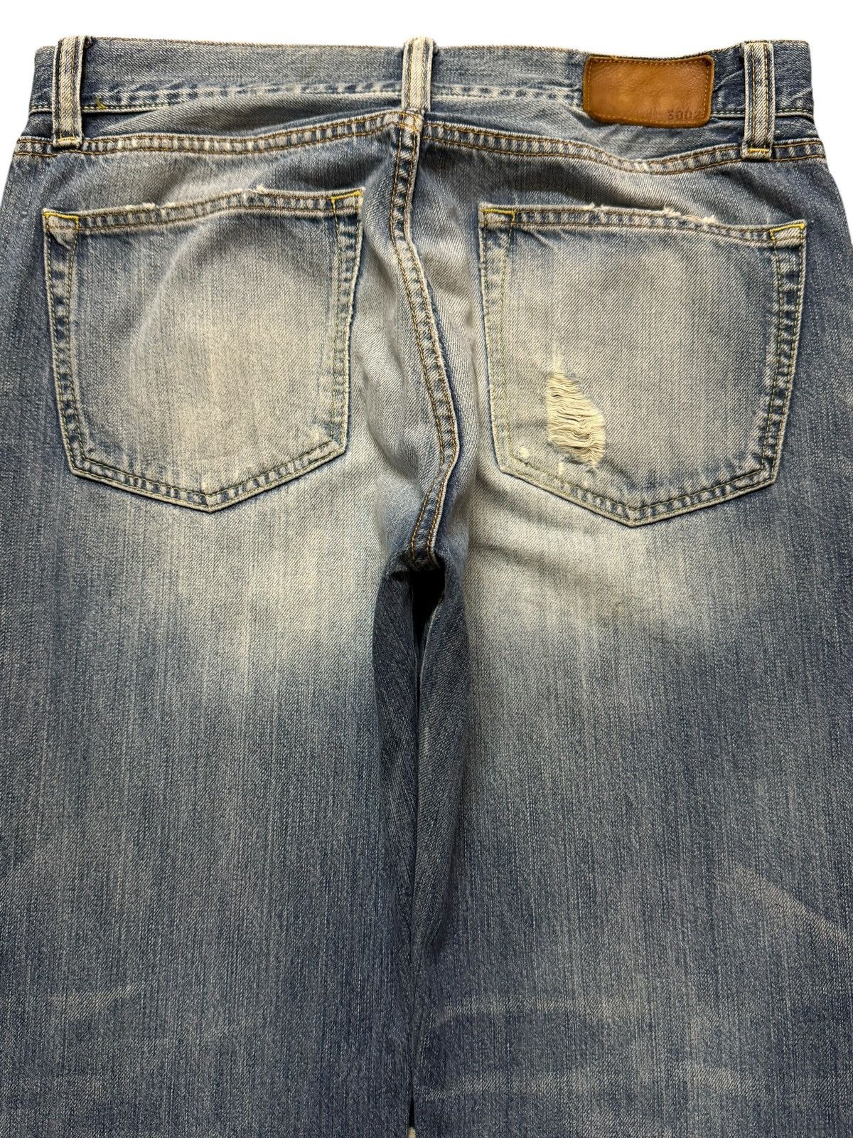 Uniqlo Vintage Y2K Japanese Uniqlo Blue Faded Wash Distress Loose Size US 32 / EU 48 - 4 Thumbnail