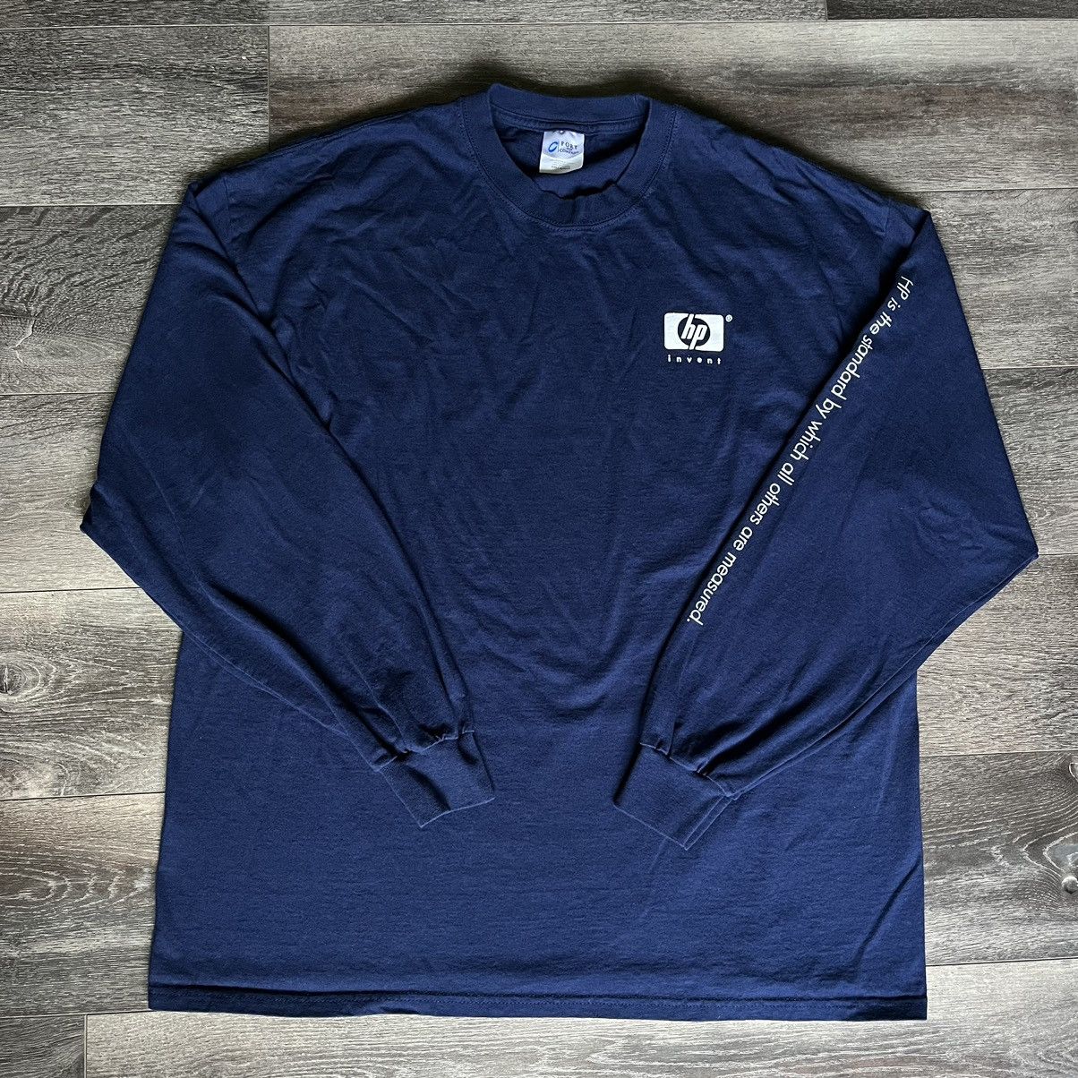 Microsoft Vintage 2000s HP Invent Hewlett-Packard Longsleeve Tee Shirt Size US XL / EU 56 / 4 - 1 Thumbnail