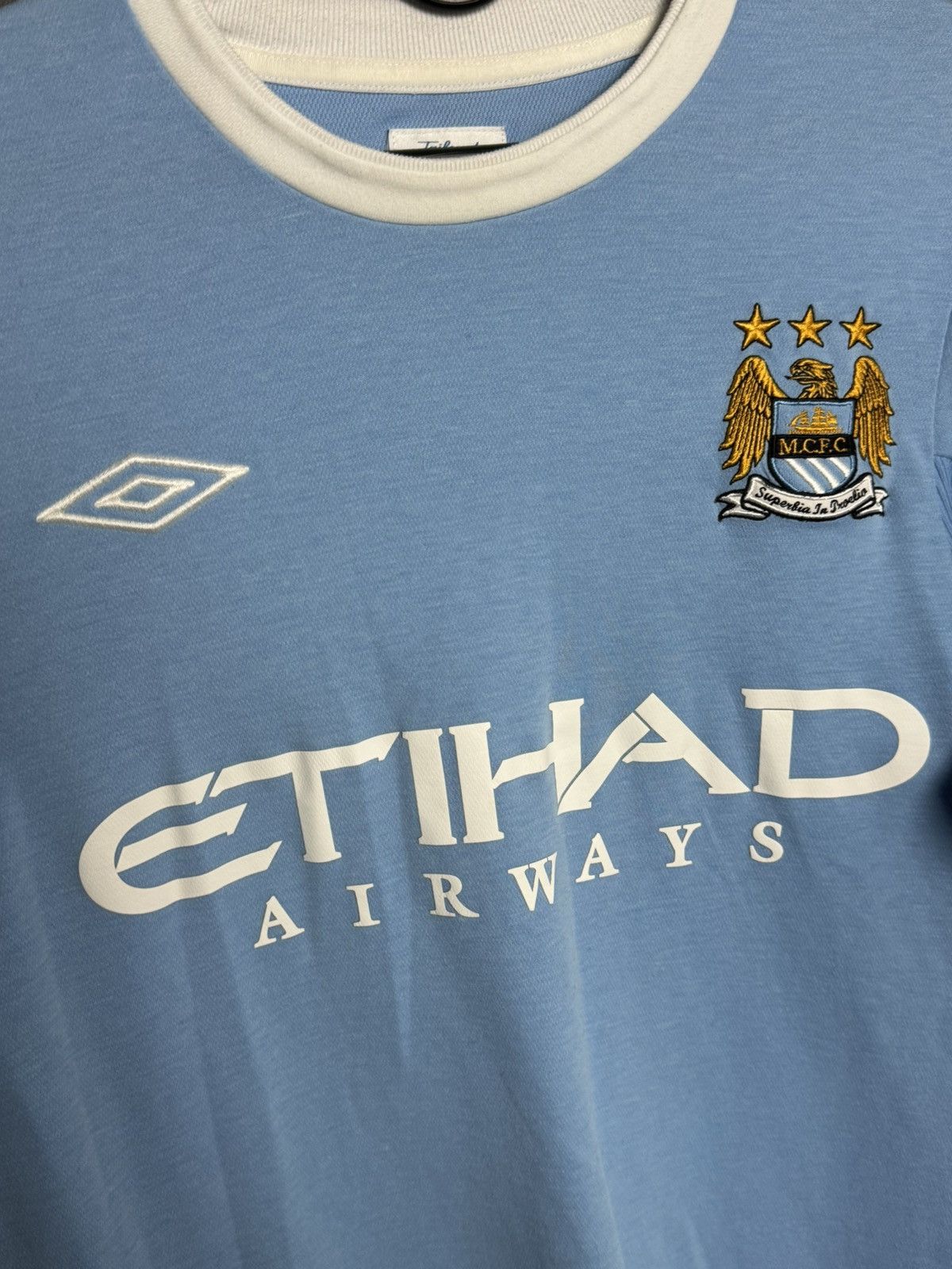 Umbro Manchester City 09/10 Home Football Long Sleeve Jersey Size US S / EU 44-46 / 1 - 3 Thumbnail