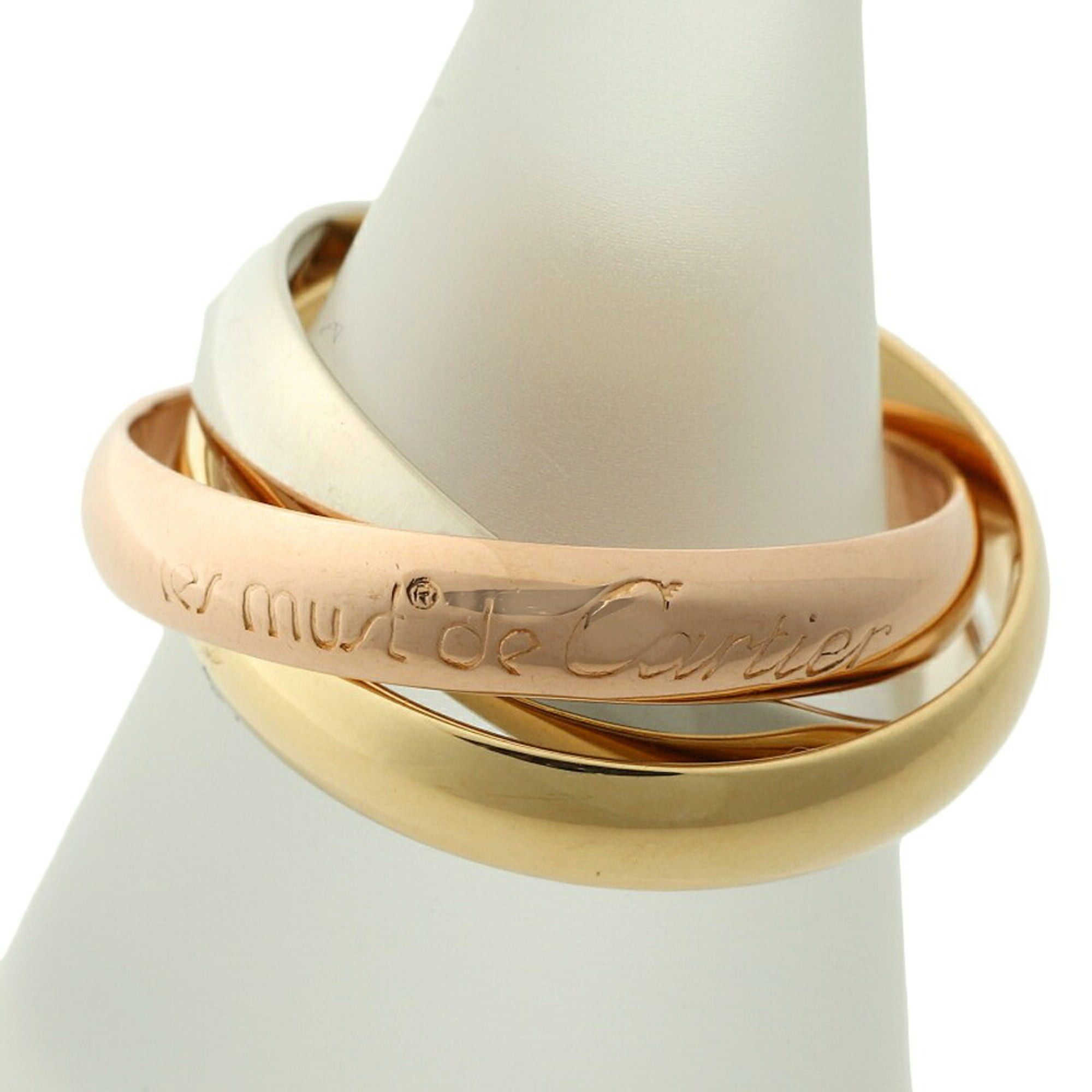 Cartier Cartier Trinity Ring, approximately 6.4g, 18K Yellow Gold, White Pink Size #48 (approx. US size 8), Three-color gold. Size ONE SIZE - 1 Thumbnail