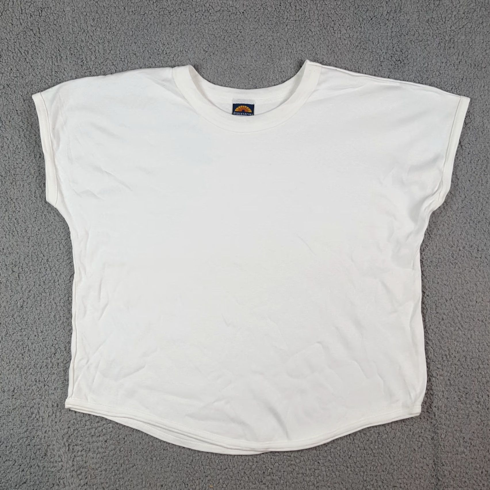Catalina Vintage Natalie Women's XL Cotton Crew Neck T-Shirt - Oversized Summer Casual Top White 80s 90s Retro Y2K Size XL / US 12-14 / IT 48-50 - 2 Thumbnail