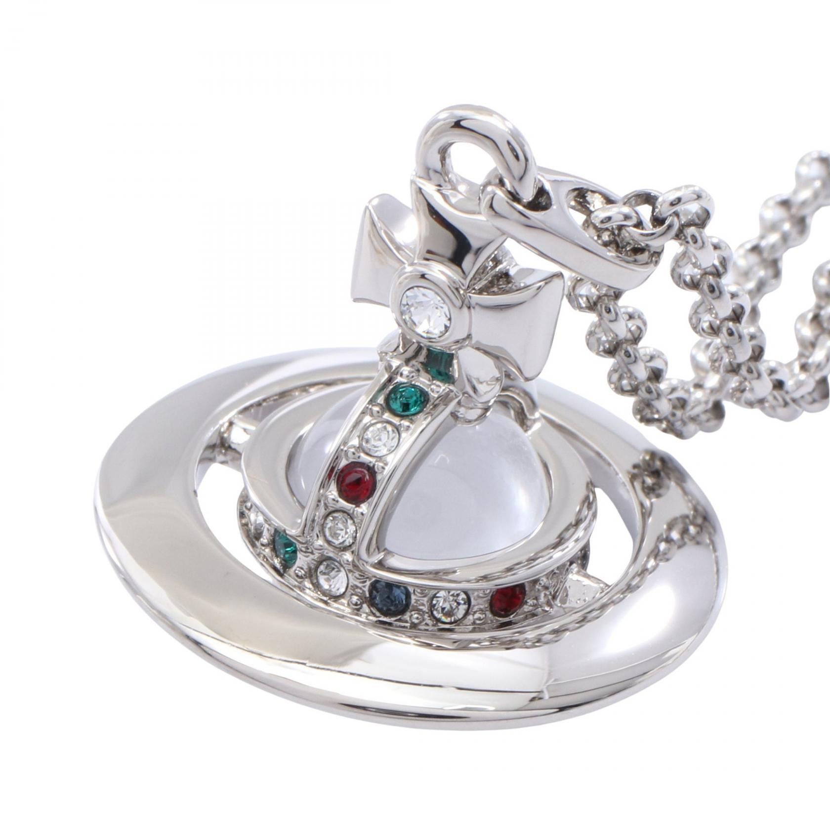 Vivienne Westwood Vivienne Westwood Vivienne Westwood NEW TINY ORB Stainless Steel Necklace Metal Necklace 63020097/02P019 DUTY FREE for USA Size ONE SIZE - 1 Thumbnail