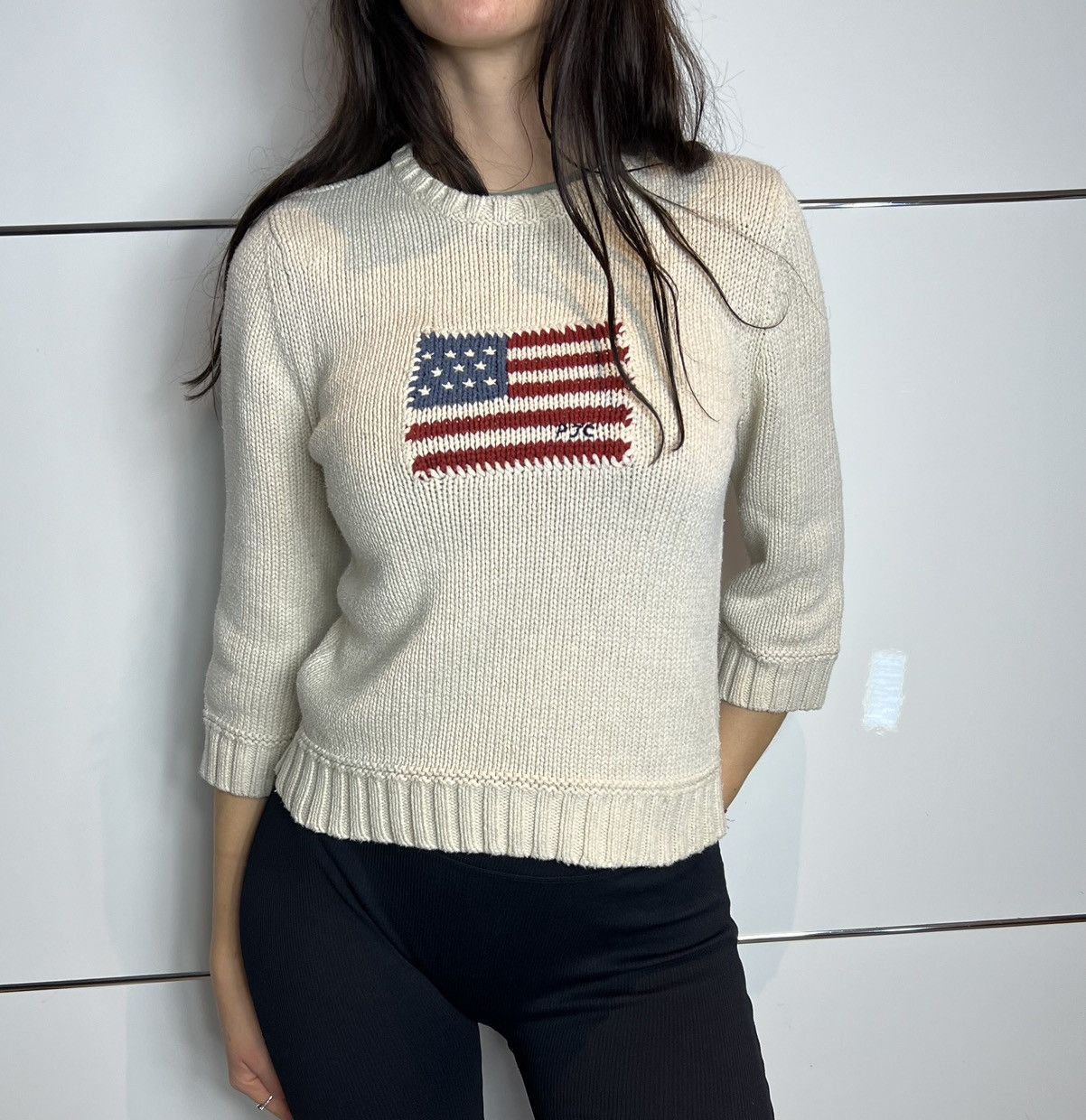 Ralph Lauren Sweater Ralph Lauren Polo Jeans Flag USA 100% Cotton Size M / US 6-8 / IT 42-44 - 1 Thumbnail