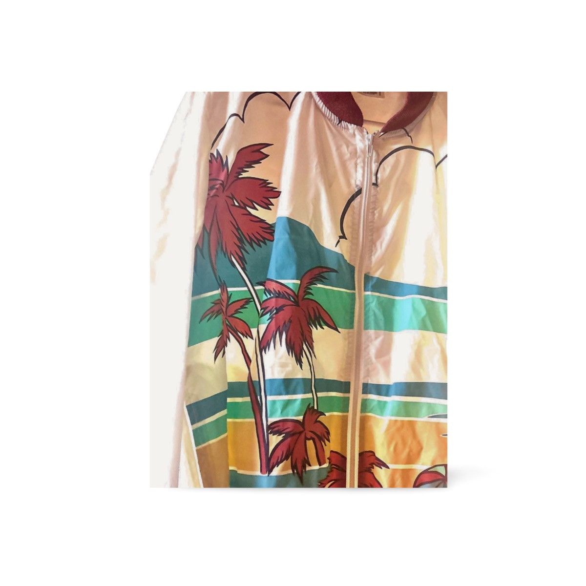 Other Men’s Retro Palm Tree Light Bomber Jacket by Repage - 1980’s Size US L / EU 52-54 / 3 - 3 Thumbnail