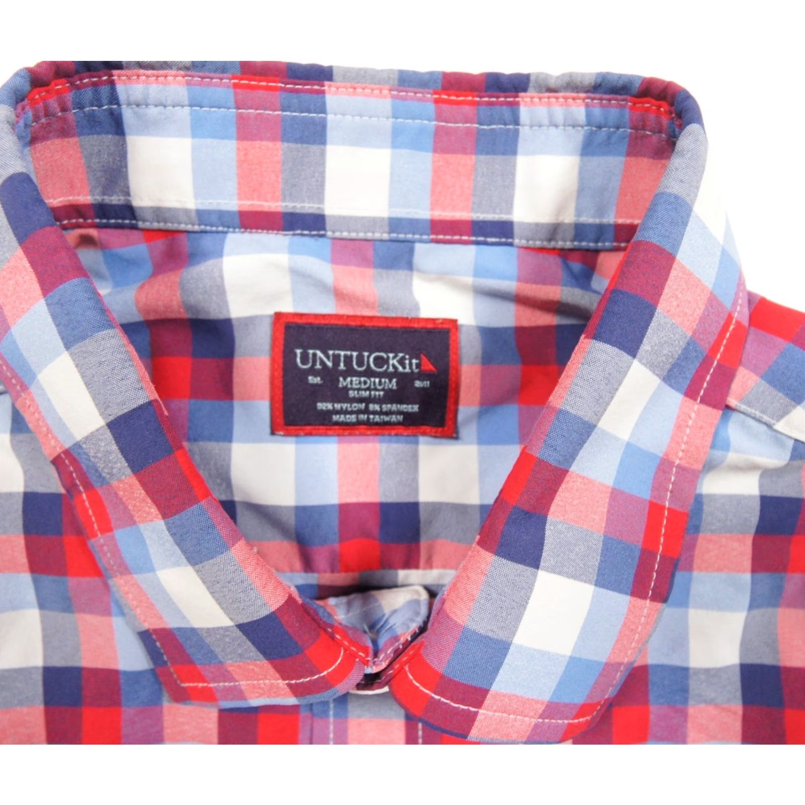UNTUCKit UNTUCKit Plaid Shirt Mens Medium Button-Up Long Sleeve Slim Fit Stretch Multicolor Preppy Size US M / EU 48-50 / 2 - 5 Thumbnail