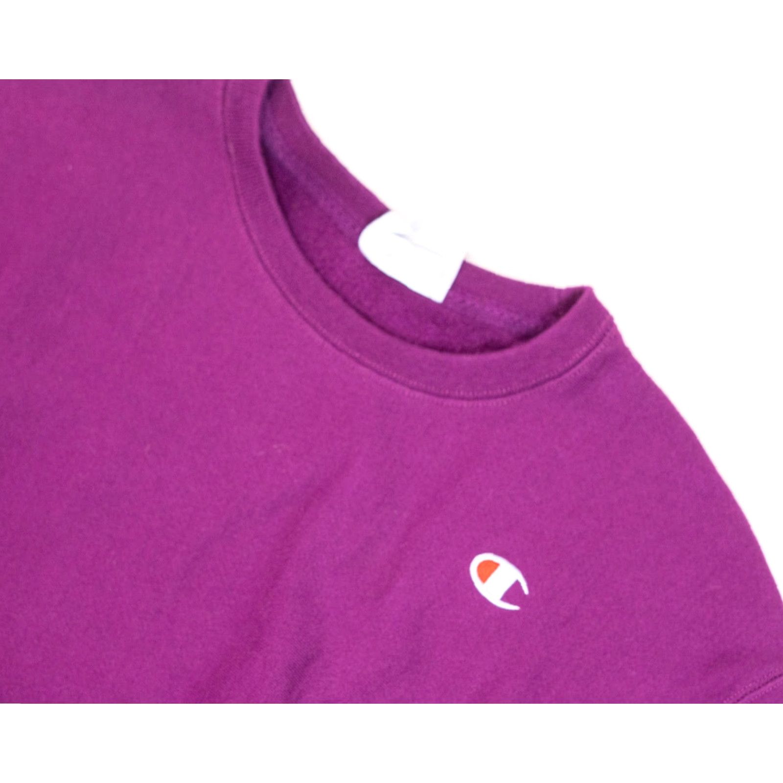 Champion VINTAGE Champion Womens Cropped Reverse Weave Purple Crew Neck Sweatshirt Crop Top Size S / US 4 / IT 40 - 7 Thumbnail