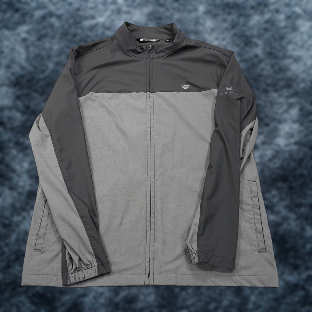 TravisMathew Travis Mathew Jacket Mens Large Black Gray Full Zip Windbreaker Golf Windbreaker Size US L / EU 52-54 / 3 - 1 Thumbnail