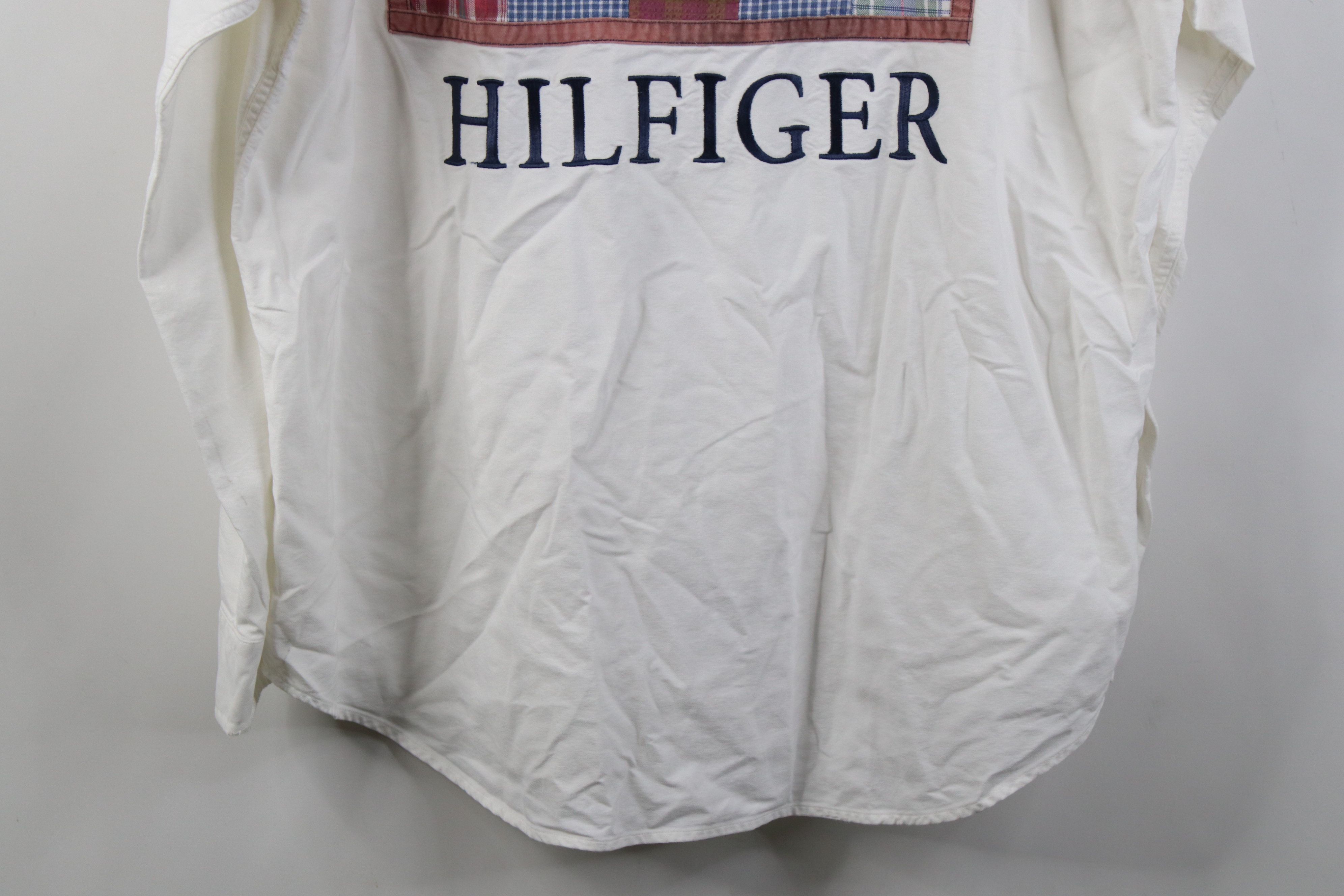 Tommy Hilfiger Vintage 90s Tommy Hilfiger Band Collar Button Shirt Size US L / EU 52-54 / 3 - 16 Thumbnail