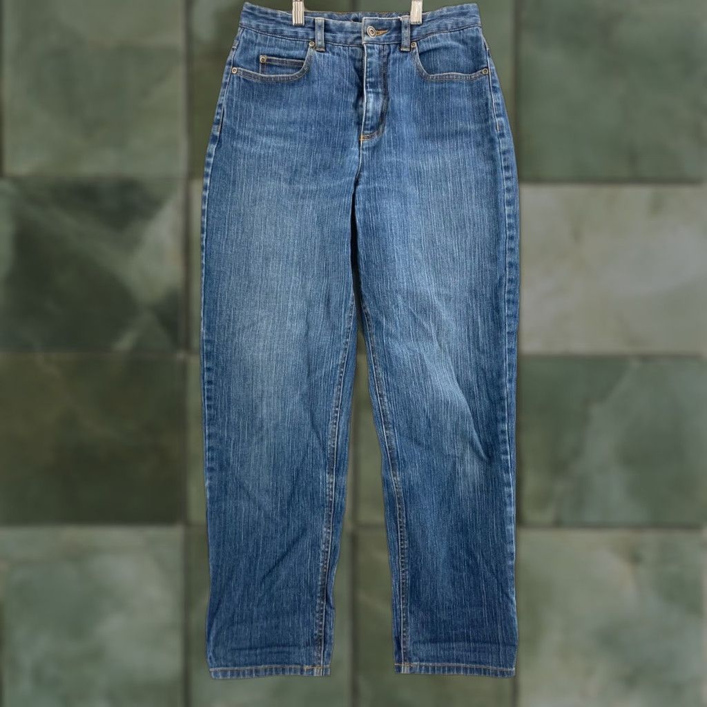 Talbots Talbots Jeans Womens 4 Blue Curvy Bootcut Dark Wash Stretch Denim Mid Rise Size 27" / US 4 / IT 40 - 1 Thumbnail