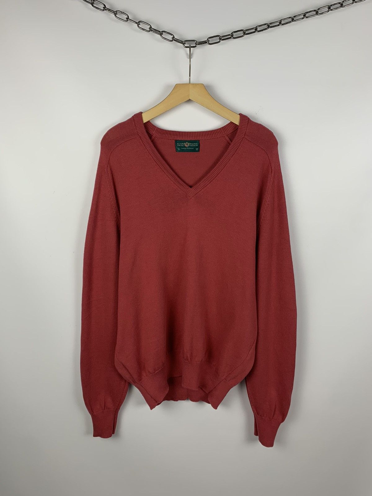 Alan Paine Alan Paine Luxury Knitwear Sweater V-Neck Size UK 44 / EU 52 Size US L / EU 52-54 / 3 - 1 Thumbnail