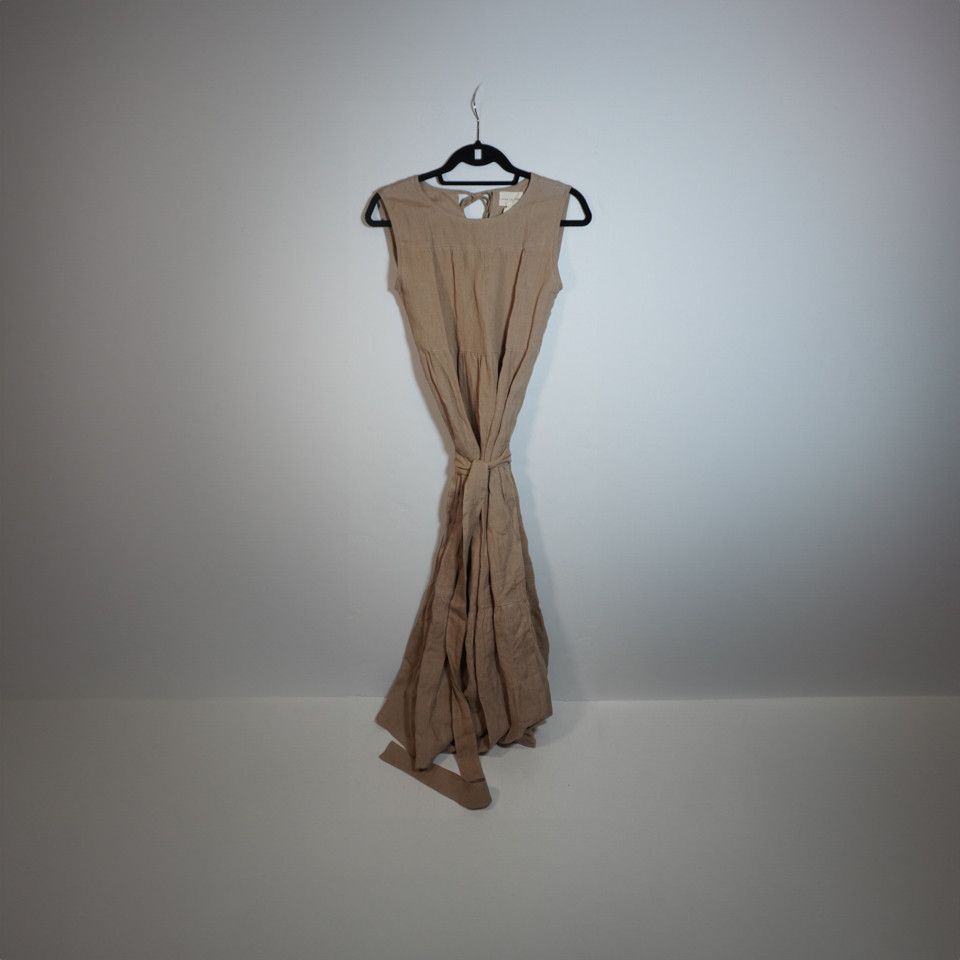 image of Laude The Label Organic Linen Belted Pullover in Beige, Women's (Size XS)