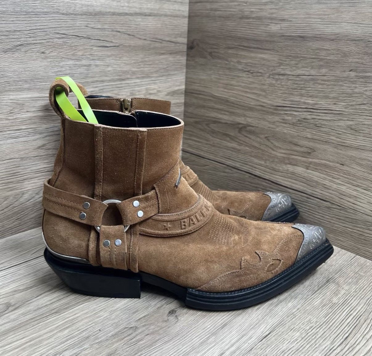 Balenciaga Balenciaga Santiago Khaki Metal Toe Ankle Boots J41 Size US 9.5 / EU 42-43 - 3 Thumbnail
