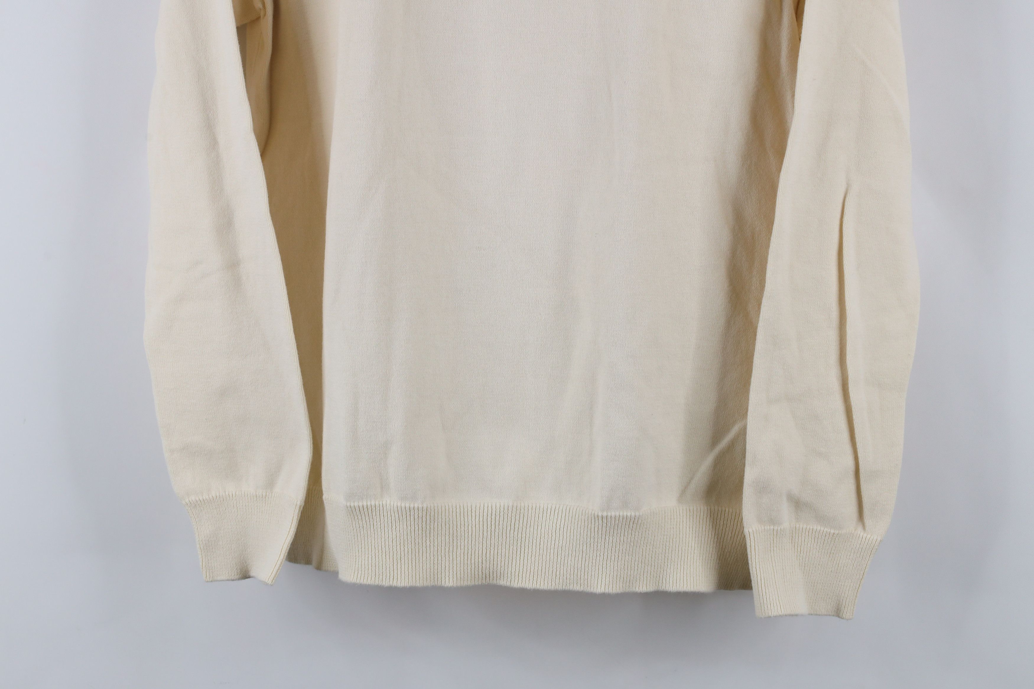 Ralph Lauren × Vintage Vintage 90s Ralph Lauren Knit Turtleneck Sweater Cream Size L / US 10 / IT 46 - 3 Thumbnail