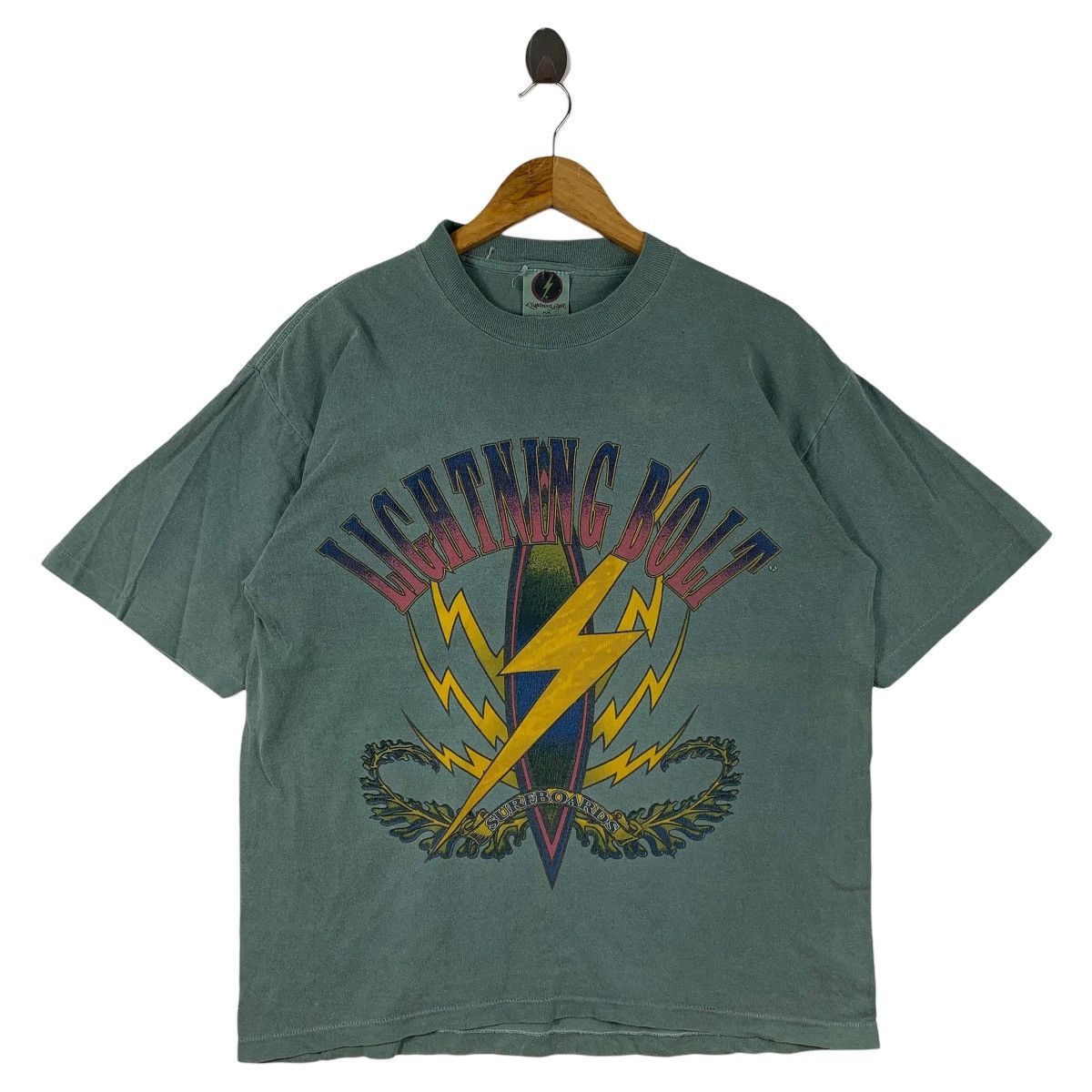 Lightning Bolt Vintage 90s LIGHTNING BOLT big logo spellout Surfing tee Size US M / EU 48-50 / 2 - 1 Thumbnail