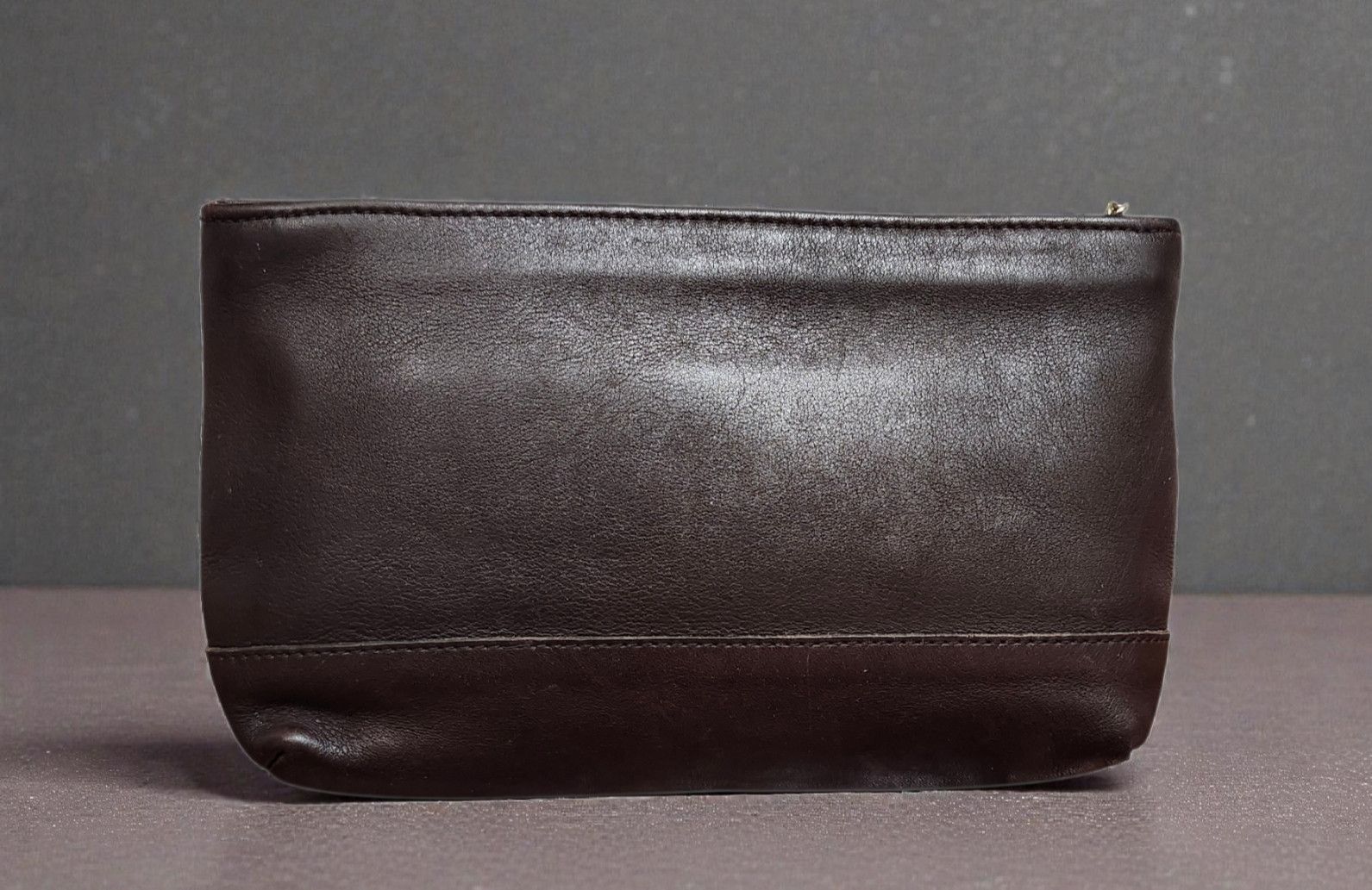Coach Vintage Coach Leather Cosmetic Pouch Brown Zip Clutch Size ONE SIZE - 13 Thumbnail