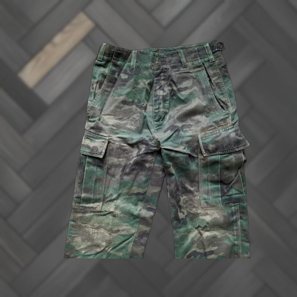 Denime VINTAGE Army Denim Pants, HERRINGBONE Camouflage WW2 30x30 Denim Pants Mens Camouflage Pattern 30x30 Size US 30 / EU 46 - 1 Thumbnail