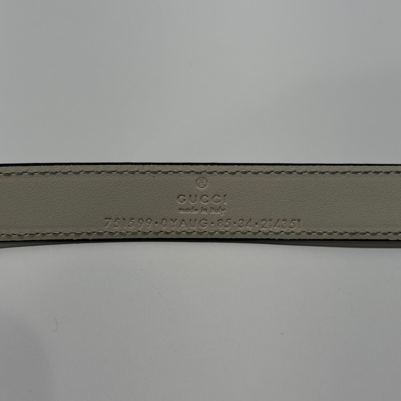 Gucci Gucci Calfskin Crystal Logo Thin Belt Size ONE SIZE - 12 Thumbnail