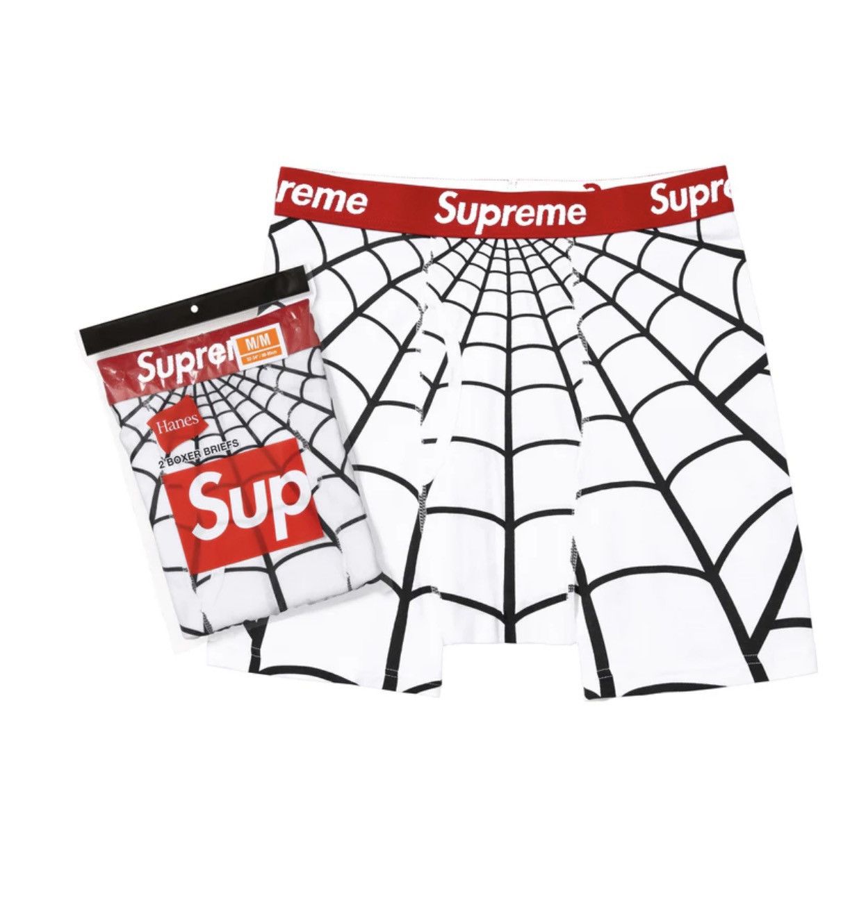 Supreme M Supreme Marvel Spider-Man Web Boxer Briefs hanes underwear Size US 32 / EU 48 - 2 Thumbnail