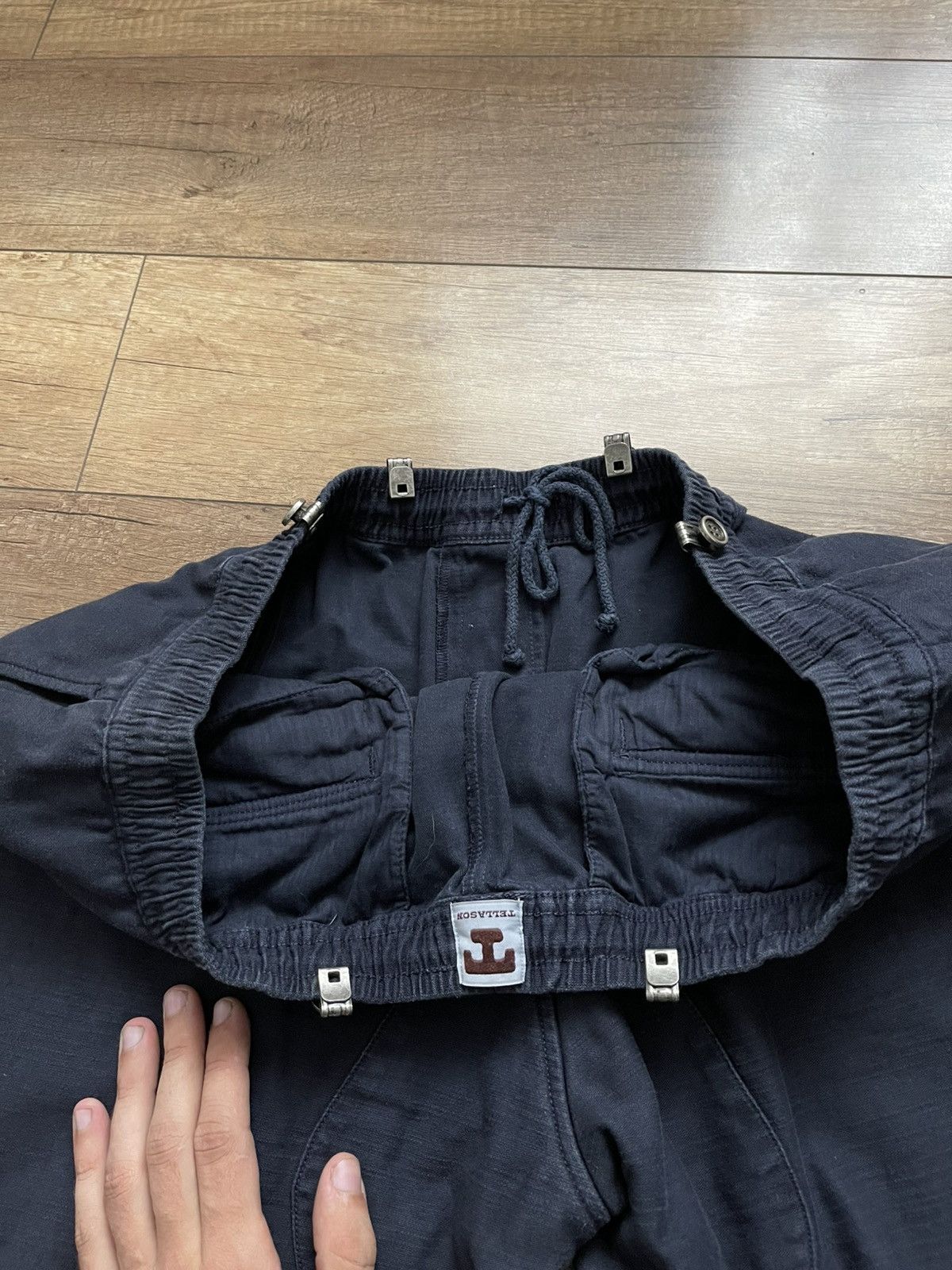 Tellason Tellason Sateen Navy Cargo Pants Size US 38 / EU 54 - 12 Thumbnail