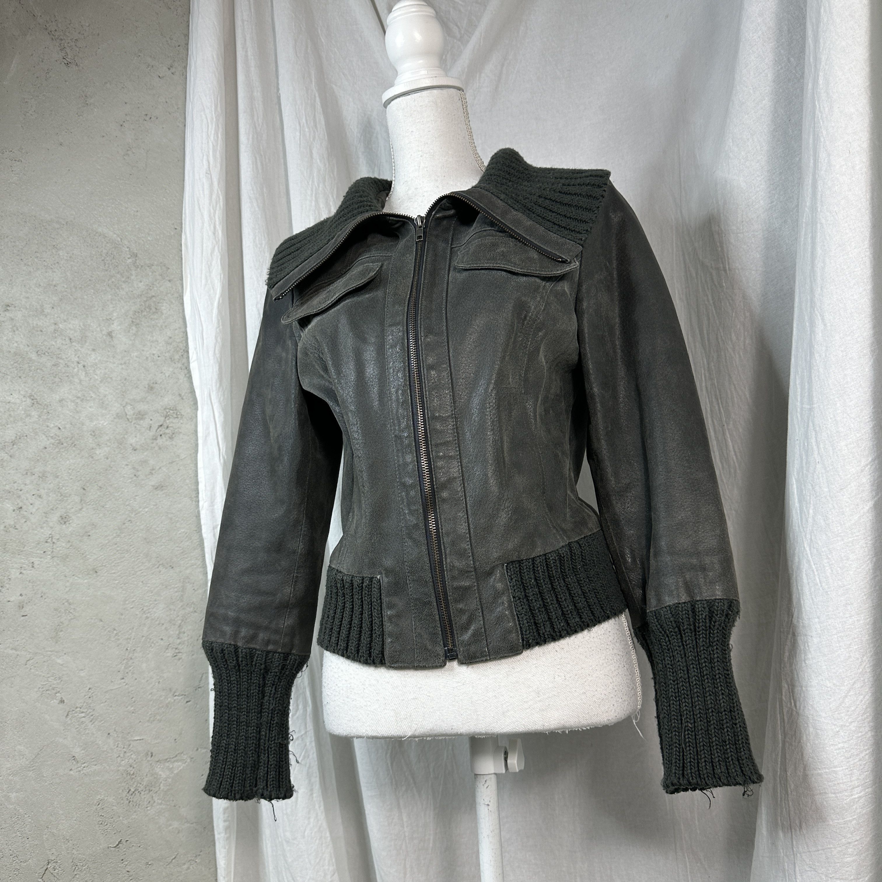 Vintage Vintage Big Collar Leather Jacket Size M / US 6-8 / IT 42-44 - 5 Thumbnail