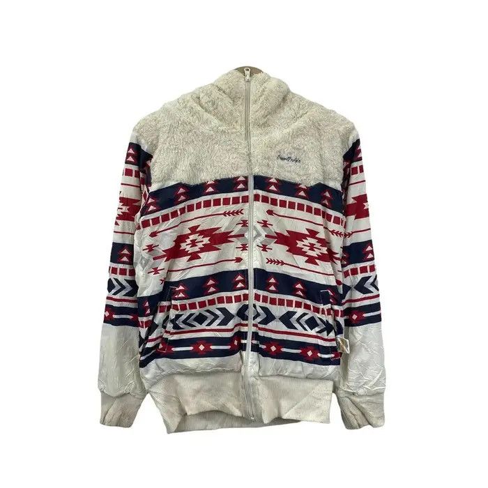 Ocean Pacific Vtg 90’ OCEAN PACIFIC OP Surfing Aztec Fleece Jacket Size US L / EU 52-54 / 3 - 1 Thumbnail