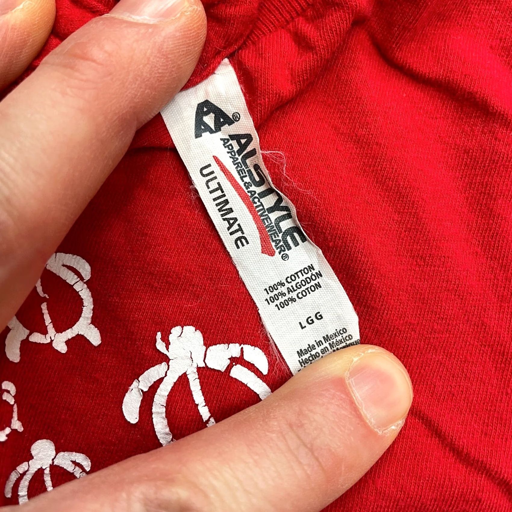 Logo 7 Alstyle Shirt Adult Large Red Hawaii Logo Cotton Short Sleeve Crew Ultimate HI Size US L / EU 52-54 / 3 - 7 Thumbnail