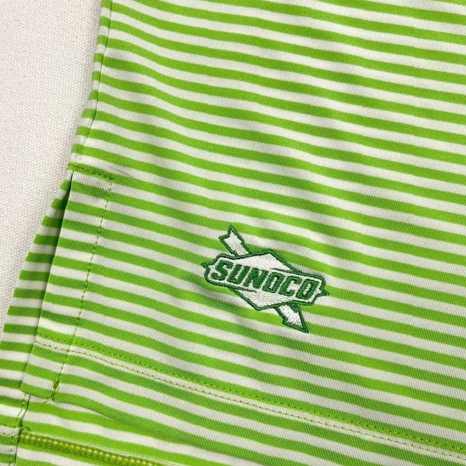 RLX Ralph Lauren RLX Ralph Lauren Polo Shirt Mens M Sunoco Gas Station Employee Green Stripe Golf Shirt Size US M / EU 48-50 / 2 - 2 Thumbnail