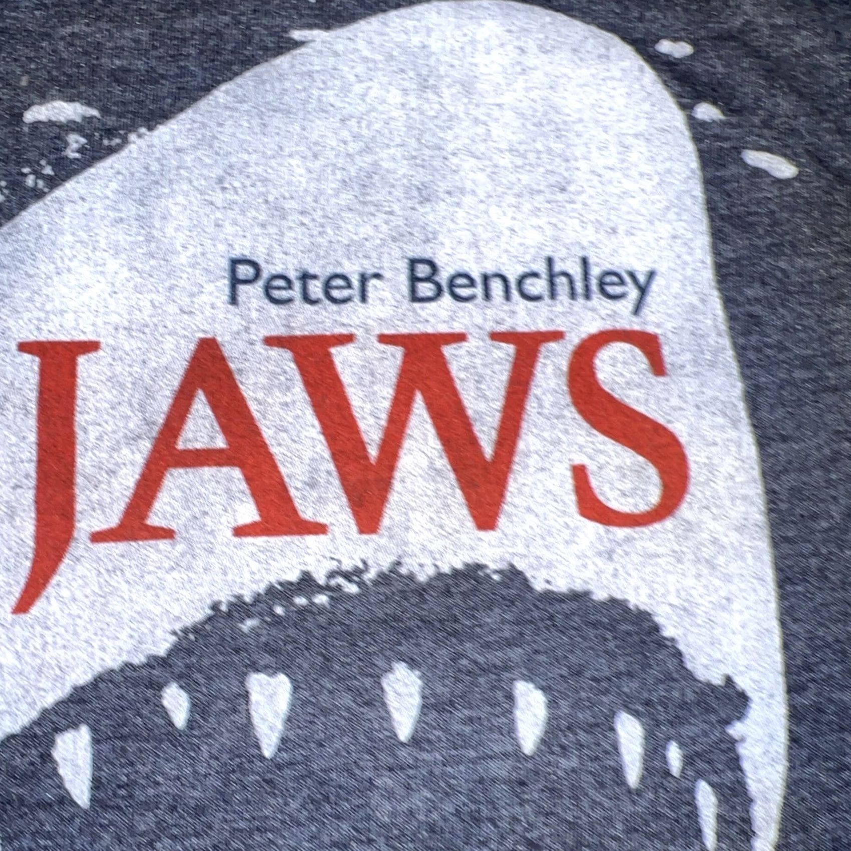 Greats VINTAGE Peter Benchley Jaws Great White Bite Shirt M Gray Out Of Print Logo Graphic Print Shirt Men Short Sleeve Crew Neck Size US M / EU 48-50 / 2 - 4 Thumbnail