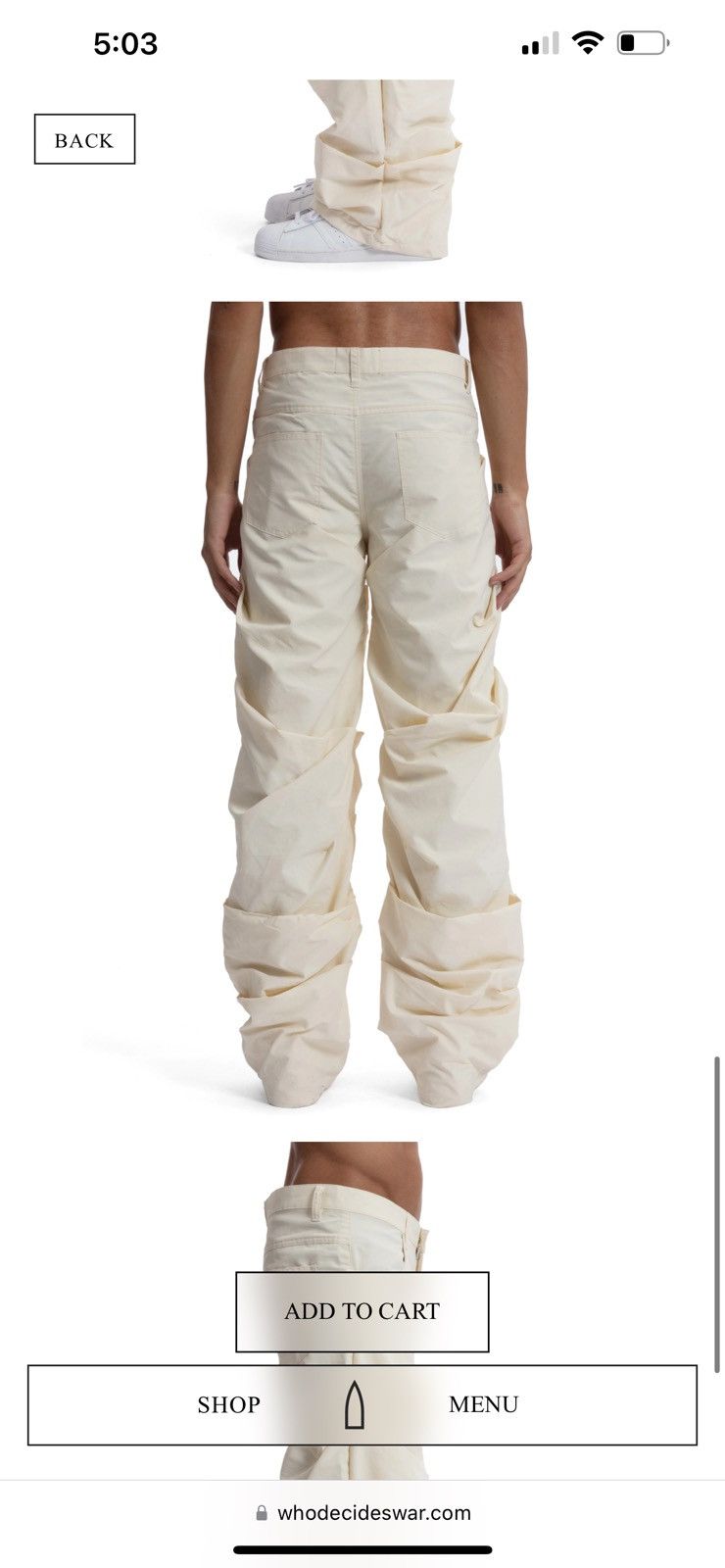 Who Decides War WDW DRAPED TROUSERS Size US 36 / EU 52 - 3 Thumbnail