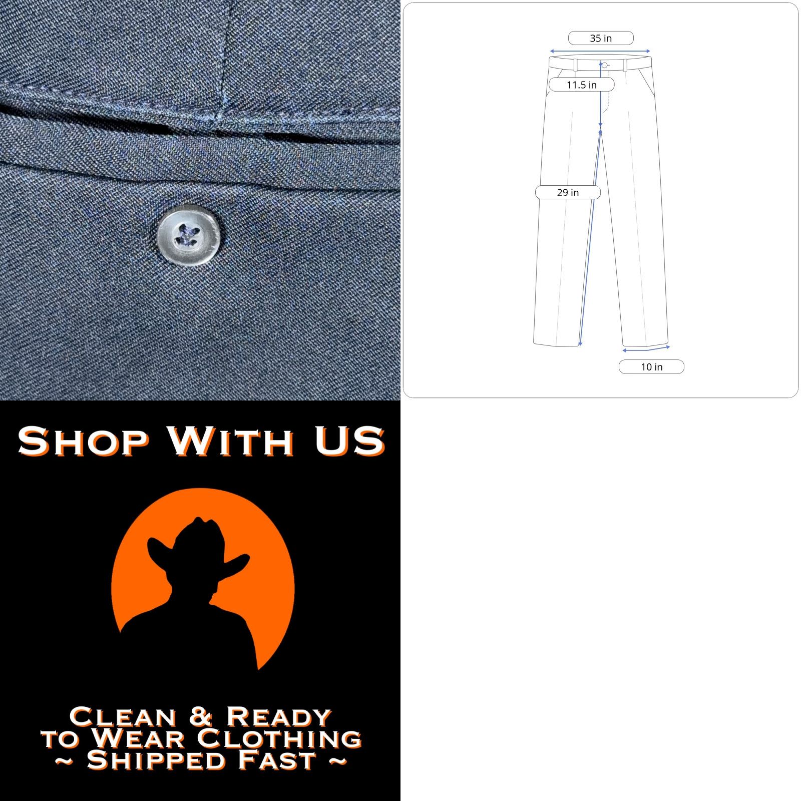 Levi's VINTAGE Levi's Pants Mens 35x29 Blue Dress Action Slacks Disco Flare Talon 70s Size US 35 - 8 Thumbnail