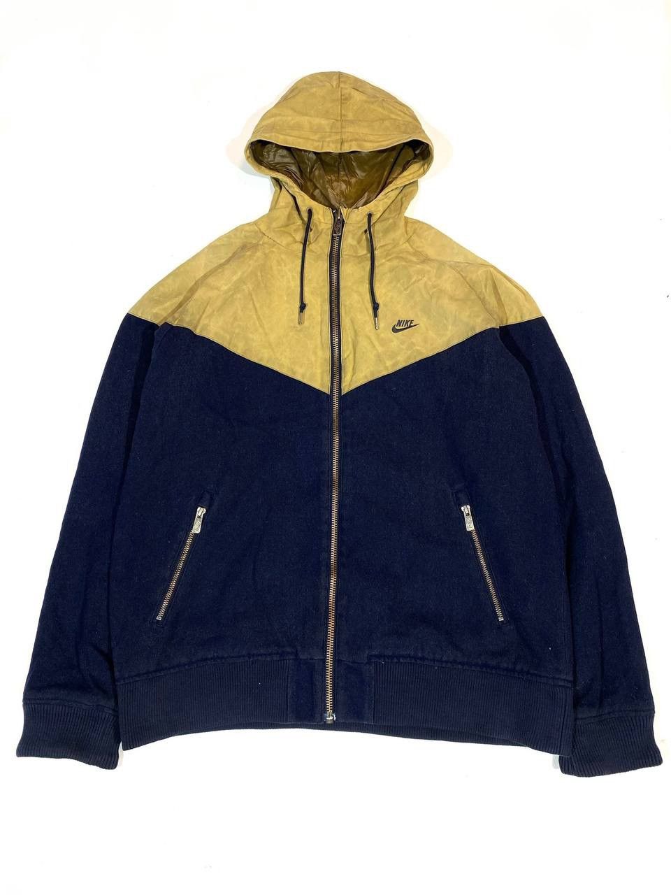 Nike × Vintage Nike Vintage Wool Waxed Windrunner Jacket Size US XL / EU 56 / 4 - 1 Thumbnail