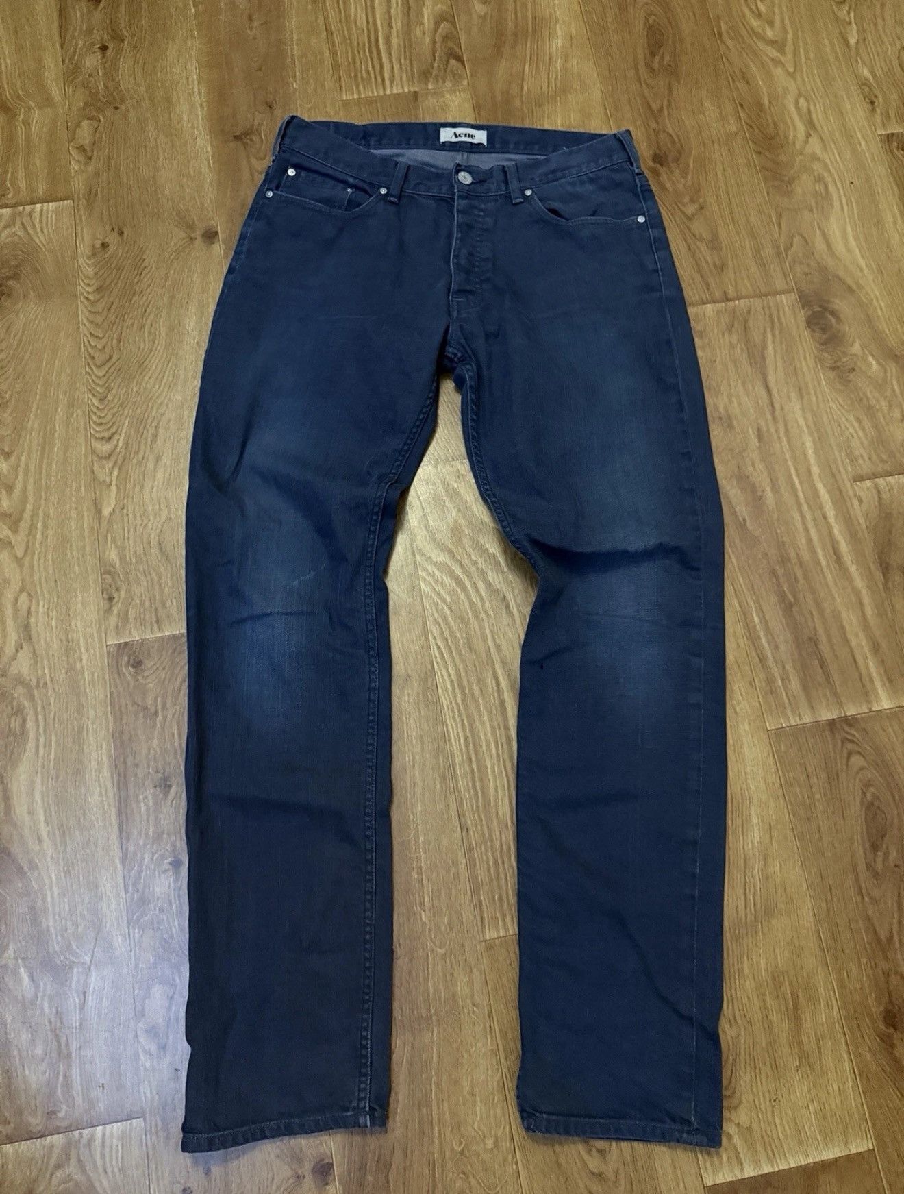 Acne Studios Acne Studios Blue Jeans Mid Rise Straight Denim Trousers Size US 34 / EU 50 - 1 Thumbnail