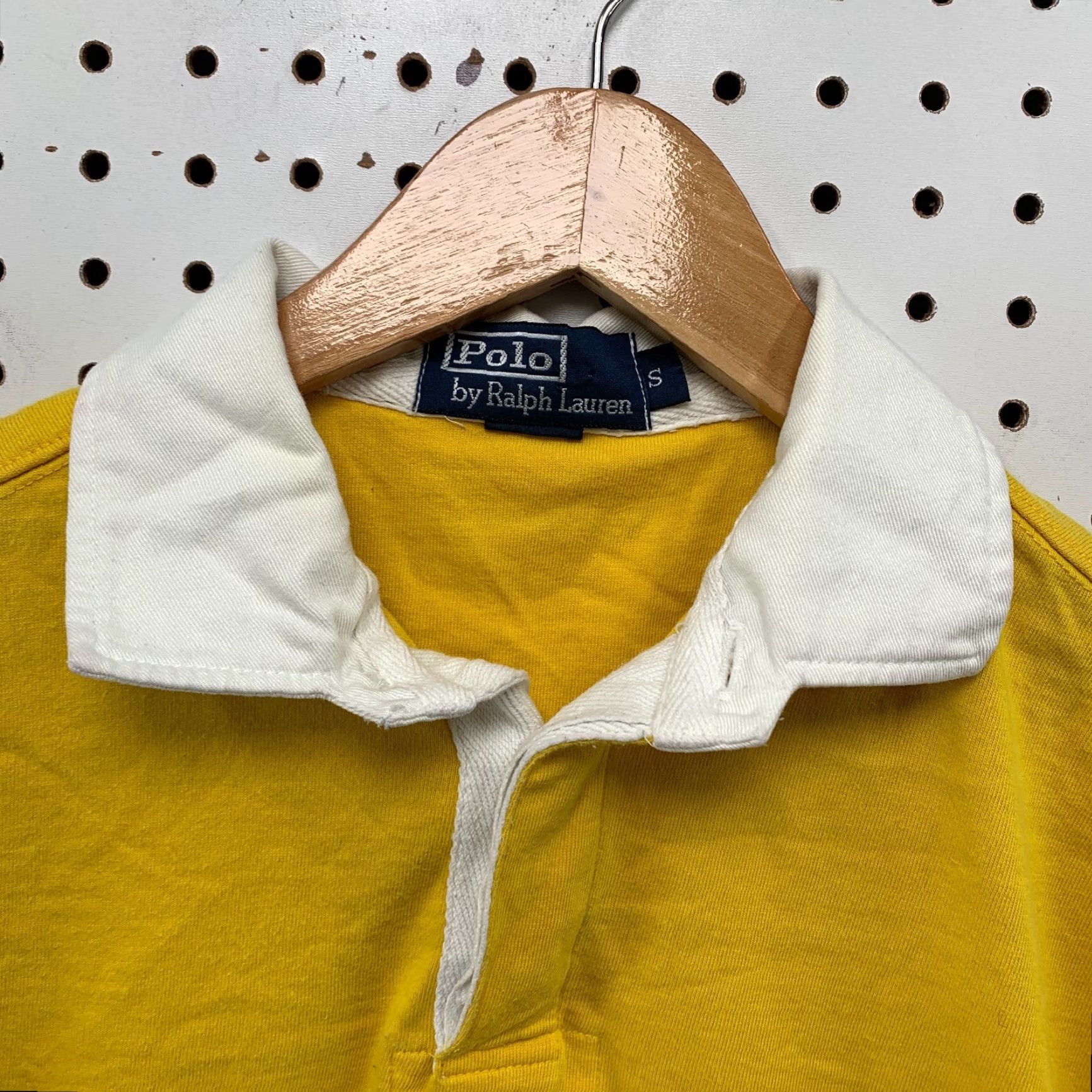 Polo Ralph Lauren Vintage Polo Ralph Lauren Rugby Shirt Mens Small Yellow White Striped Preppy Polo Shirt Men S Yellow Striped Rugby Shirt Size US S / EU 44-46 / 1 - 6 Thumbnail