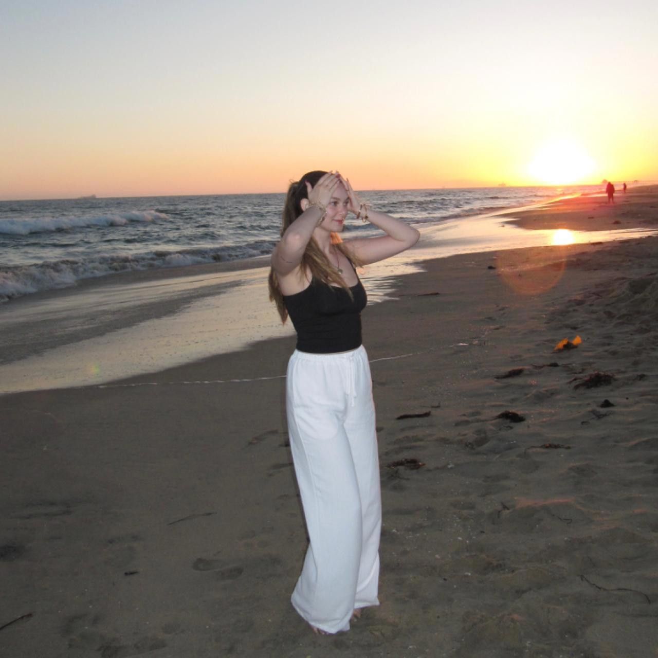 Designer white linen pants🤍 Size 27" / US 4 / IT 40 - 1 Thumbnail