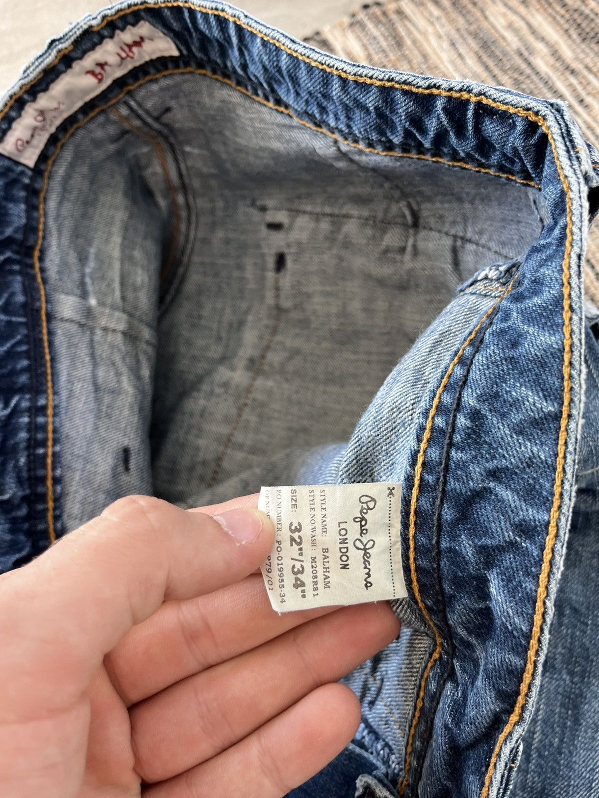 Pepe Jeans × Vintage Hype Vintage Pepe Jeans Blue Denim London Distressed Y2K Size US 32 / EU 48 - 14 Thumbnail