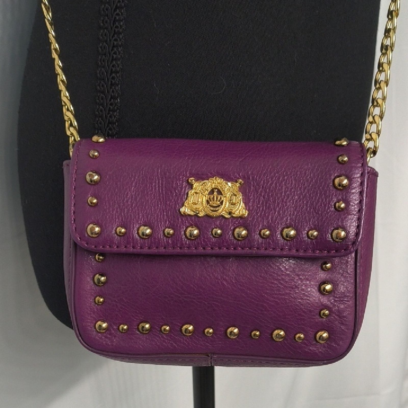 Juicy Couture Y2K Juicy Couture Purple Studded Leather Crossbody Bag Size ONE SIZE - 5 Thumbnail