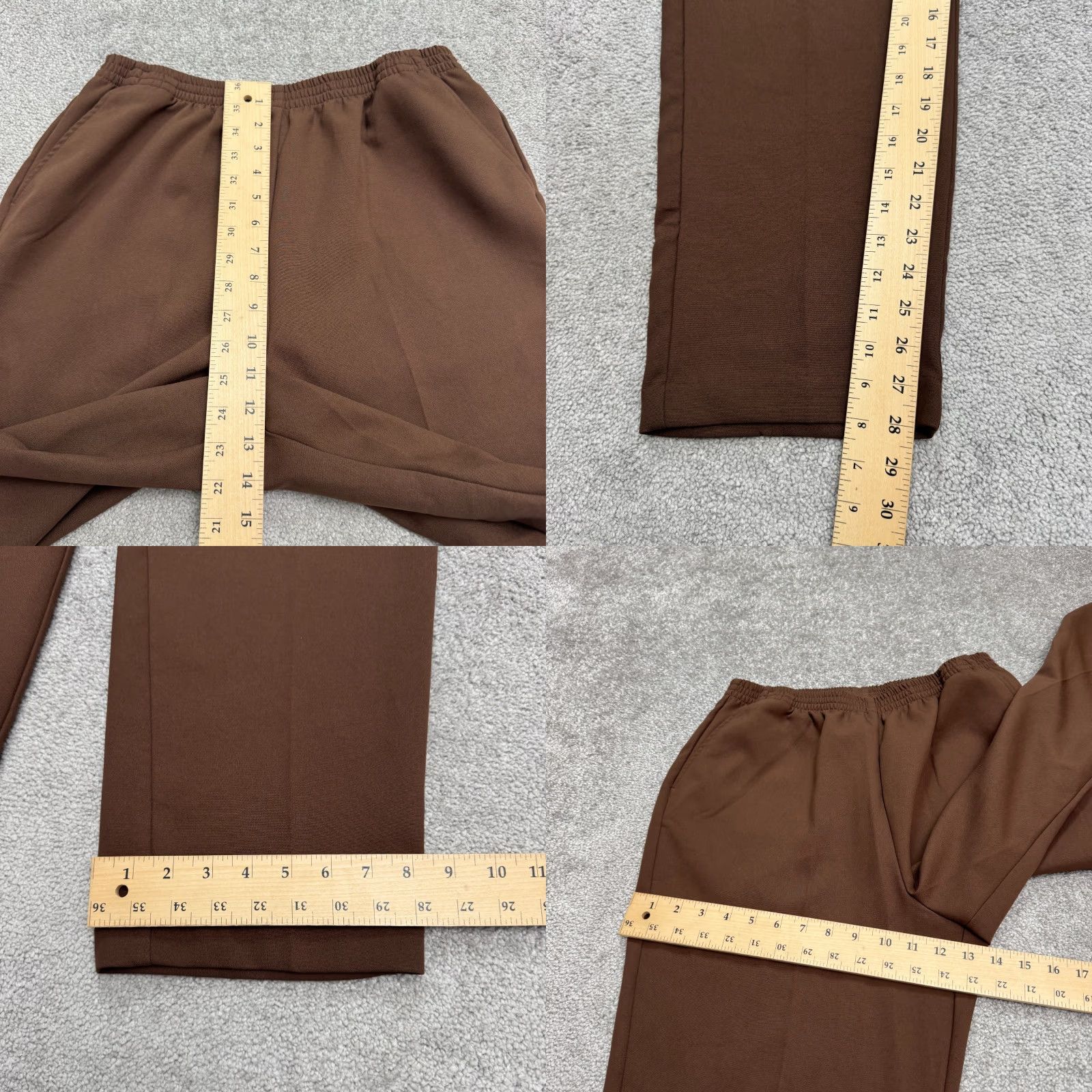 Blair Blair Pants Dress Pants Womens 16P Brown High Rise Straight Leg Slacks Pull On Size 38" / US 16 / IT 52 - 8 Thumbnail