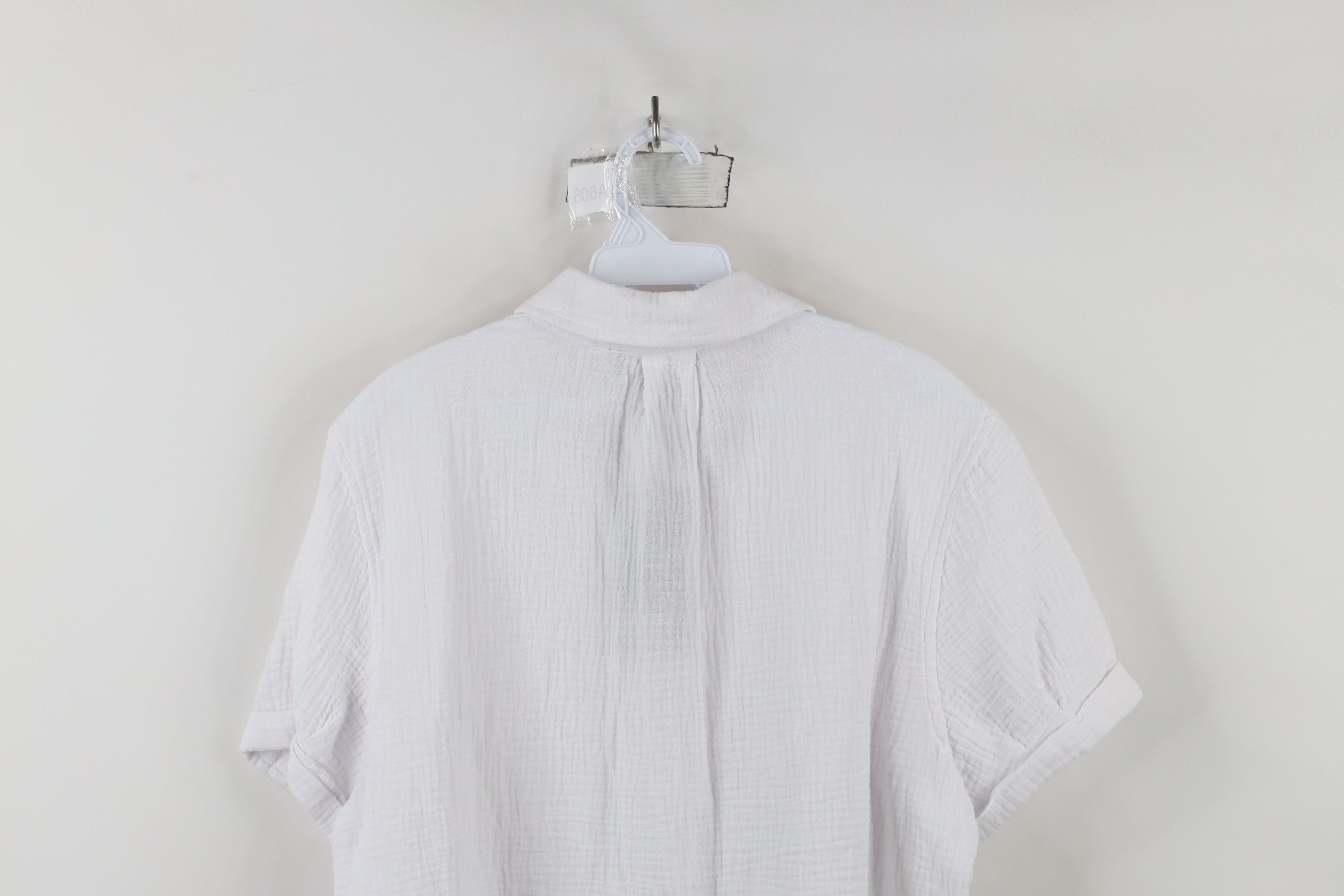 DKNY × Vintage Deadstock Vintage Y2K DKNY Collared Button Shirt White Size L / US 10 / IT 46 - 10 Thumbnail