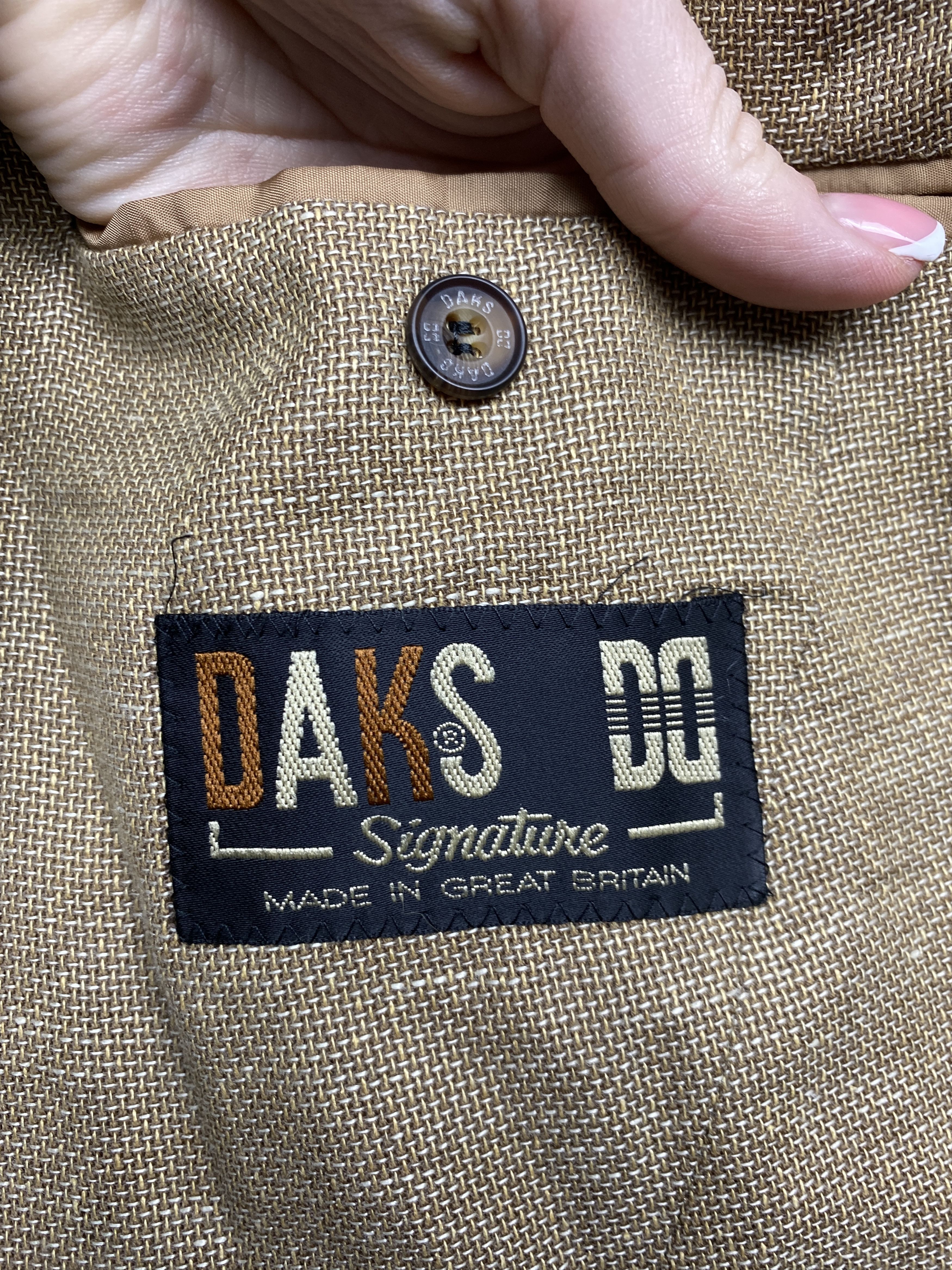 DAKS Daks London Vintage Mens LINEN Blazer Jacket Size US XL / EU 56 / 4 - 4 Thumbnail