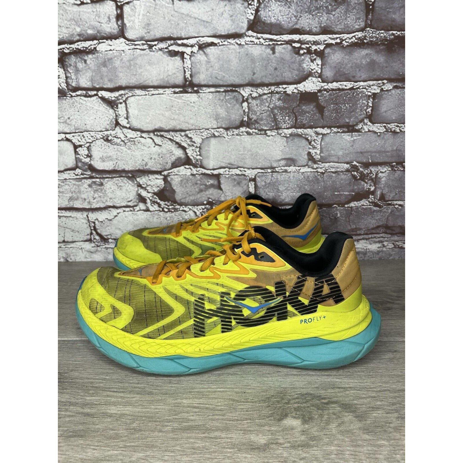 Hoka Hoka Tecton X2 Carbon Plate Yellow Synthetic Orange Lace Blu Size US 8.5 / EU 41-42 - 8 Thumbnail