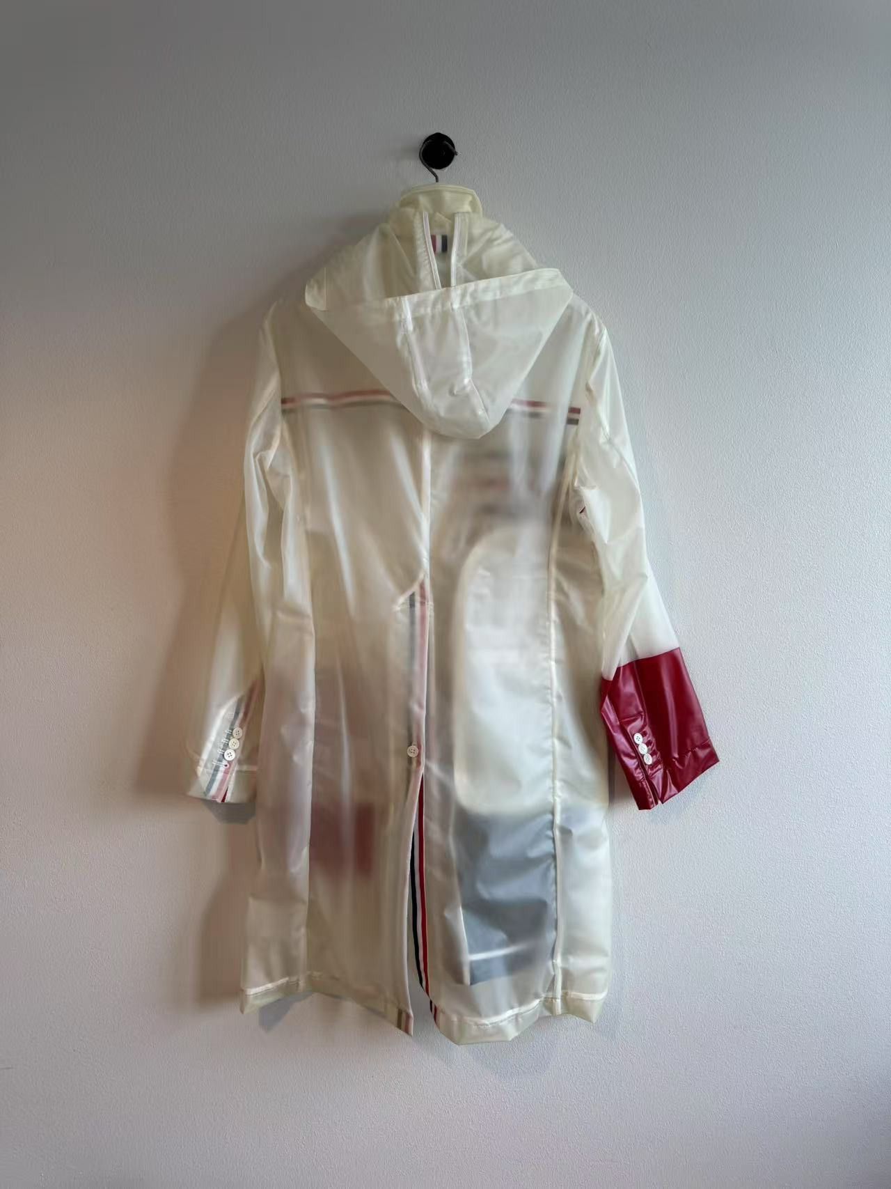 Thom Browne Thom Browne Transparent Stripe Rain Coat Size US M / EU 48-50 / 2 - 4 Thumbnail