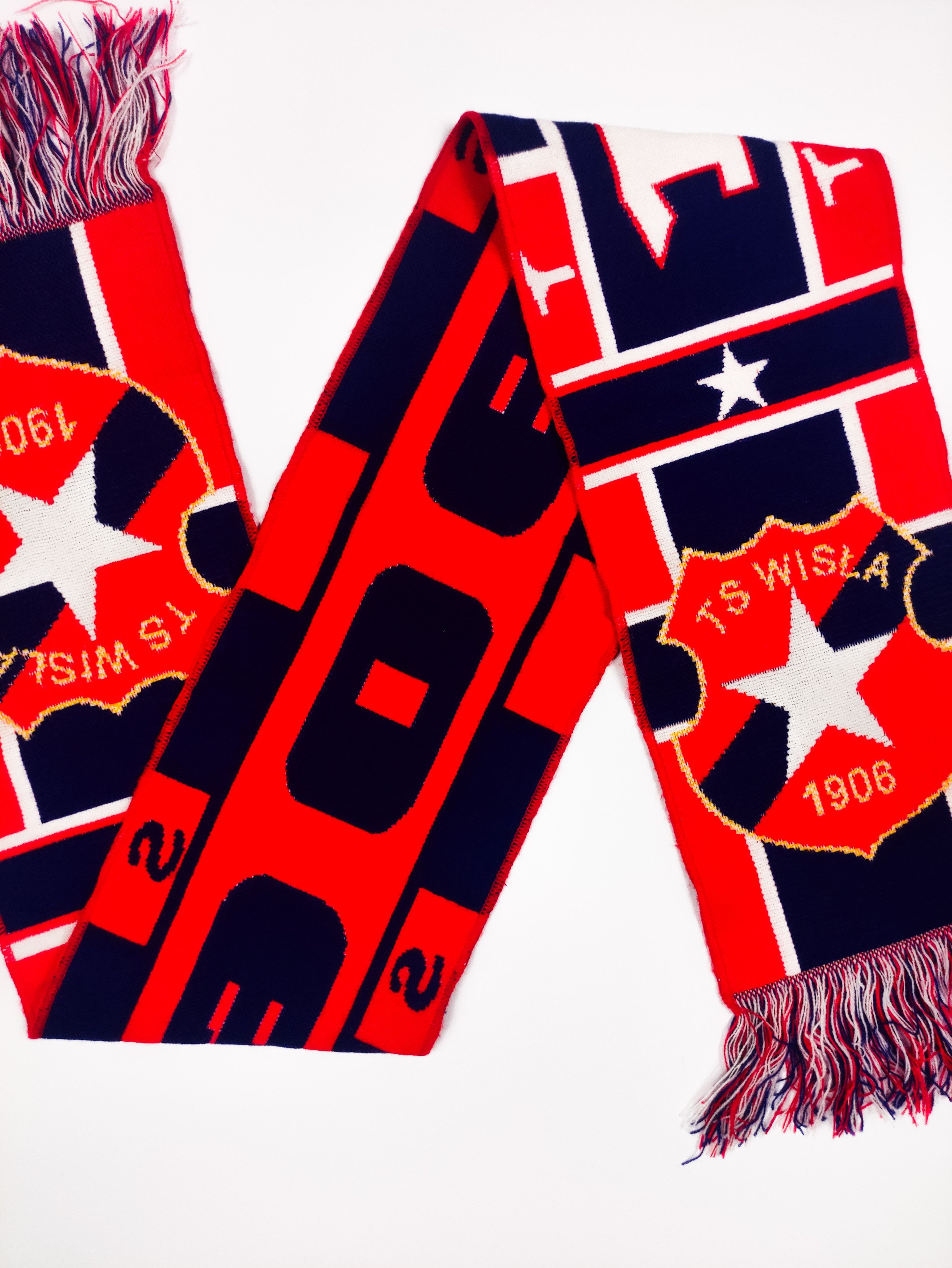 Other TS Wisła Kraków 1906 Football Scarf Ultras Hooligans Poland Size ONE SIZE - 5 Thumbnail