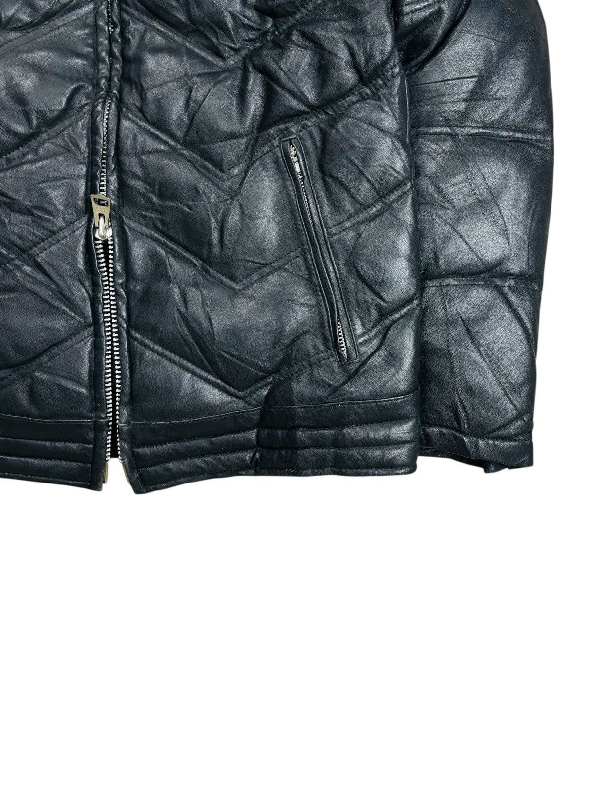 Ekam 2000s Jackrose - Vkei Style Puffer Leather Jacket Size US M / EU 48-50 / 2 - 5 Thumbnail