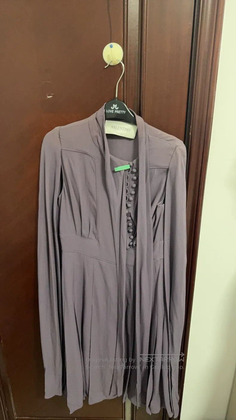 Valentino Valentino Purple cape dress Size S / US 4 / IT 40 - 1 Thumbnail