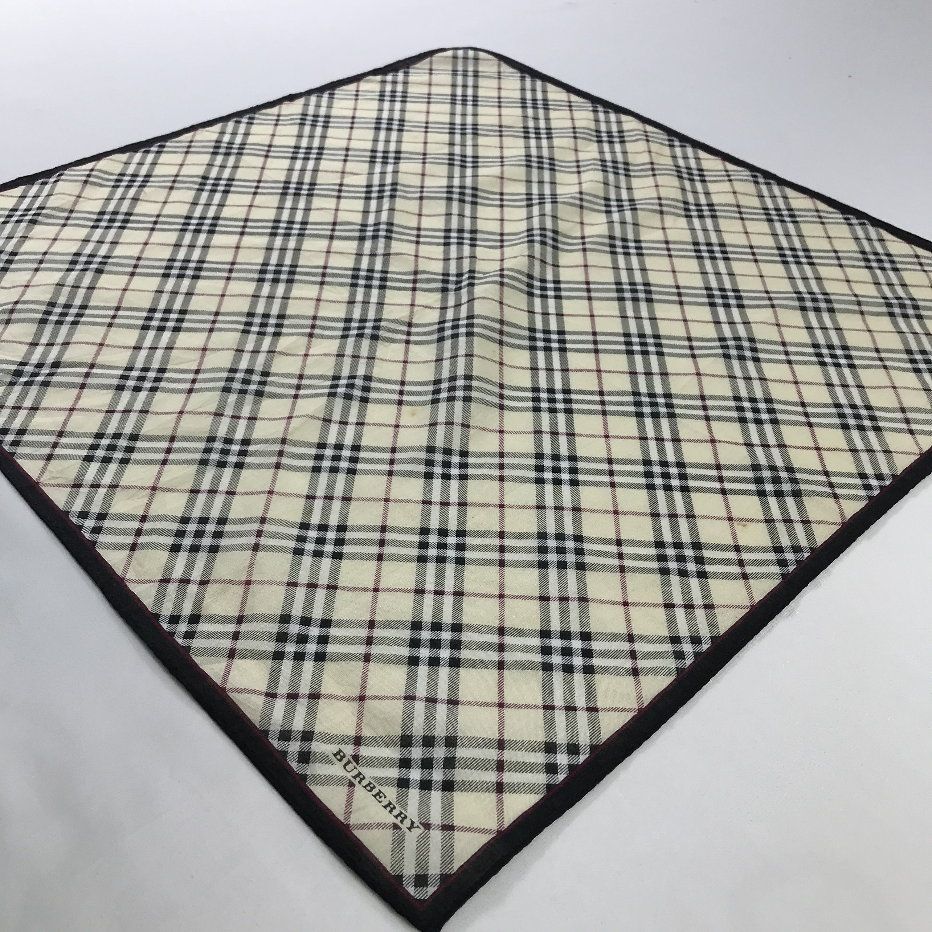 Burberry × Vintage Burberry Bandana / Handkerchief / Neckerchief - S738 Size ONE SIZE - 2 Thumbnail