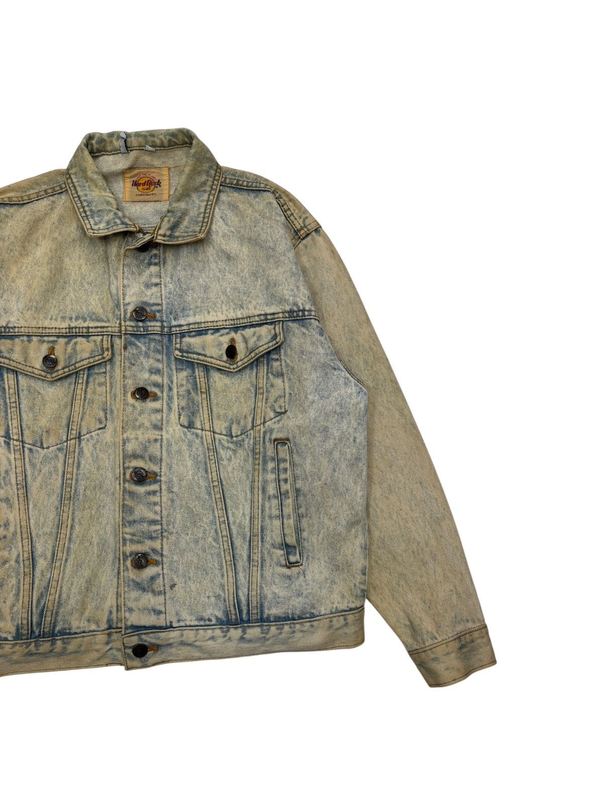 Hard Rock Cafe 🔥VINTAGE HARD ROCK CAFE NEW YORK ACID MUD WASH DENIM JACKET Size US M / EU 48-50 / 2 - 8 Thumbnail