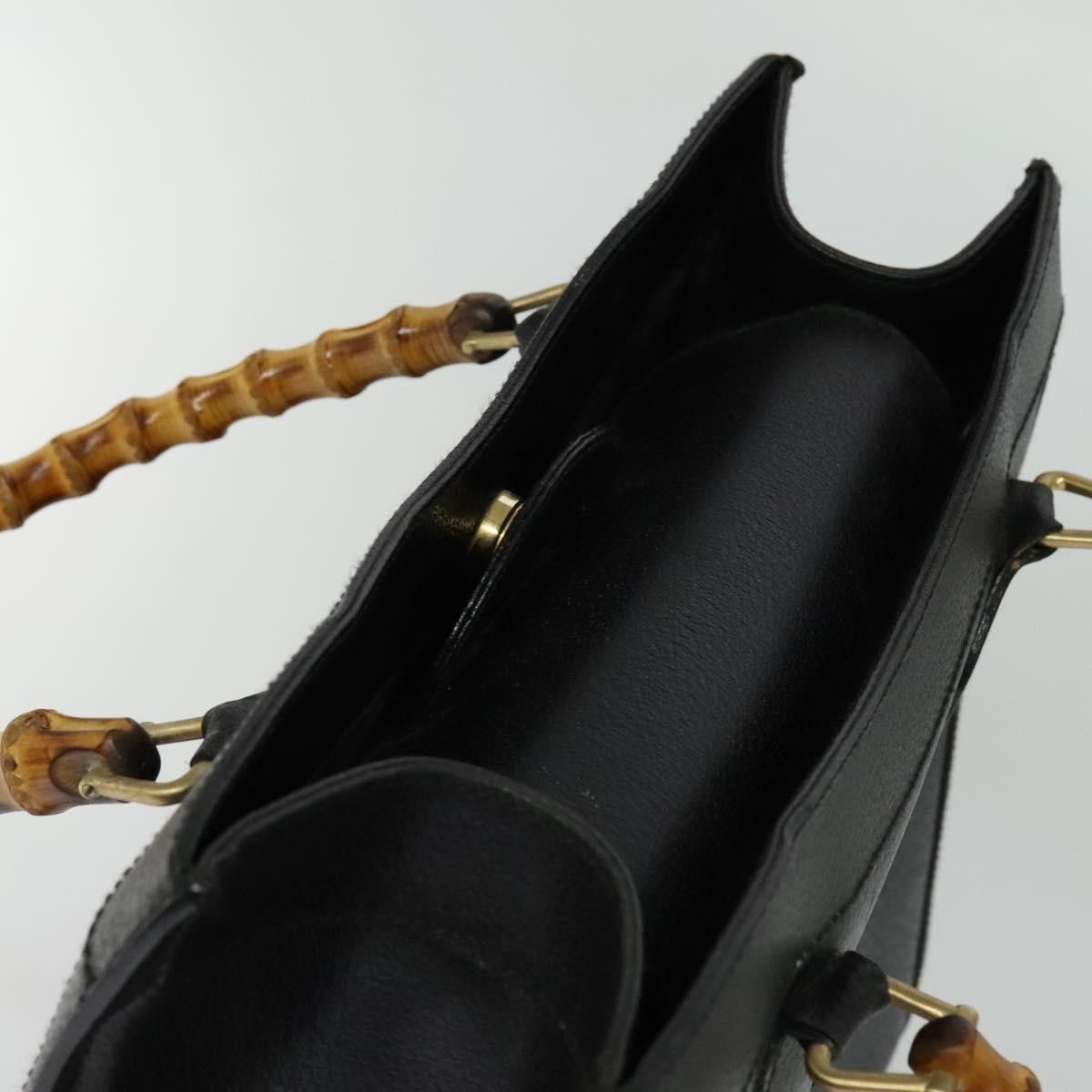 Gucci GUCCI Bamboo Hand Bag Leather Black Gold 002 002 Size ONE SIZE - 6 Thumbnail