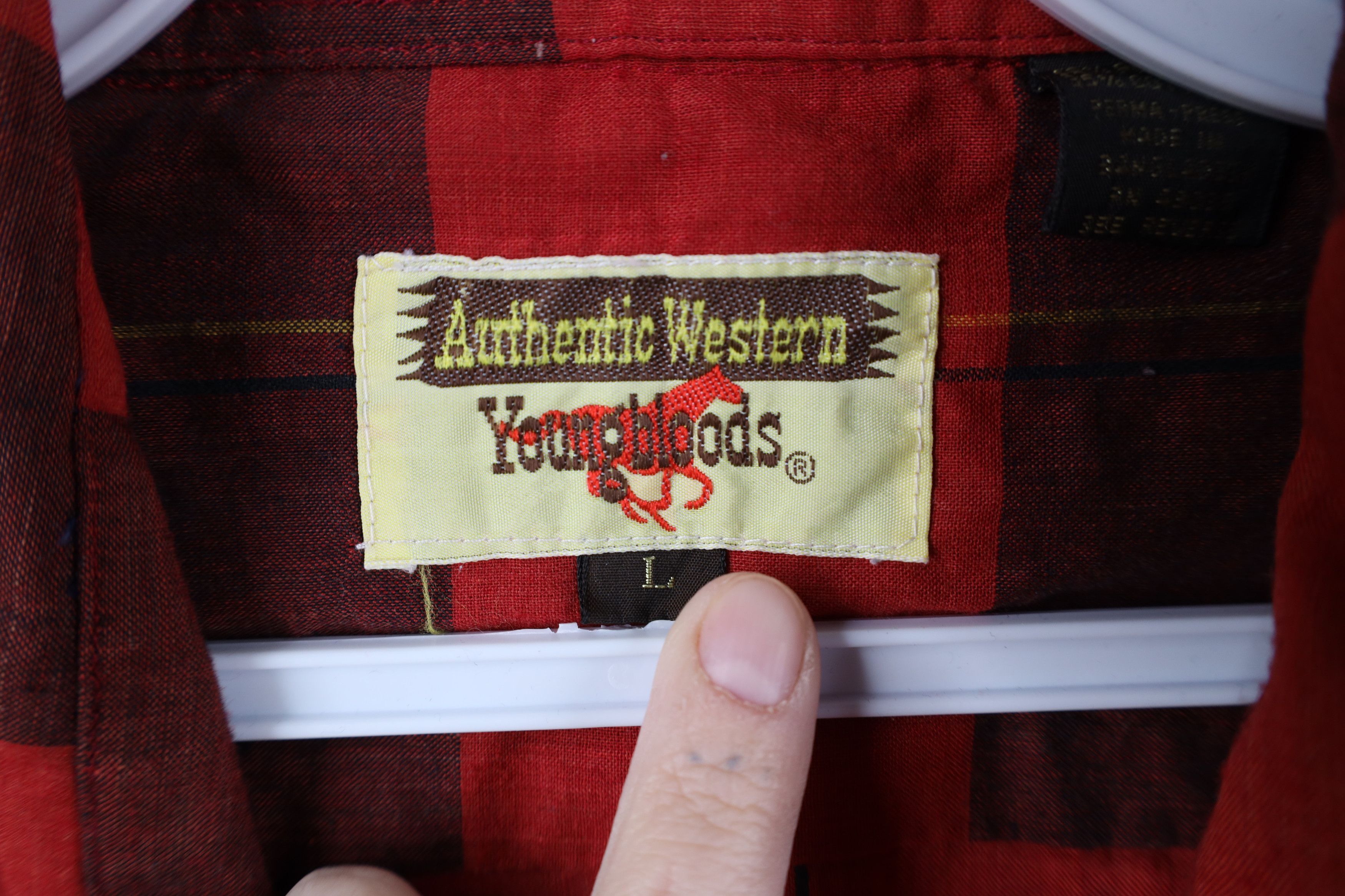 Vintage Vintage 70s Rockabilly Western Cowboy Snap Button Shirt Size US L / EU 52-54 / 3 - 8 Thumbnail