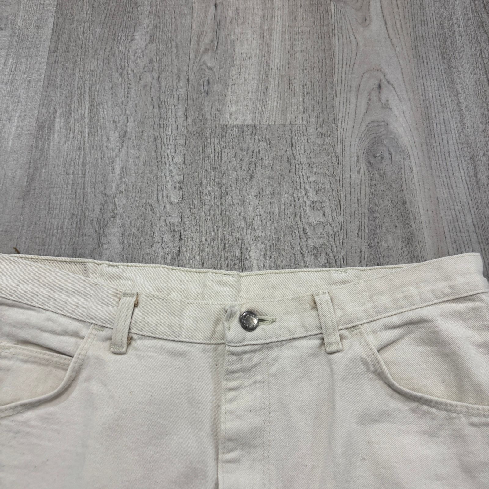 Wrangler Vintage Wrangler Jean Shorts Men's 38 Cream White 9" Inseam Size US 38 / EU 54 - 3 Thumbnail